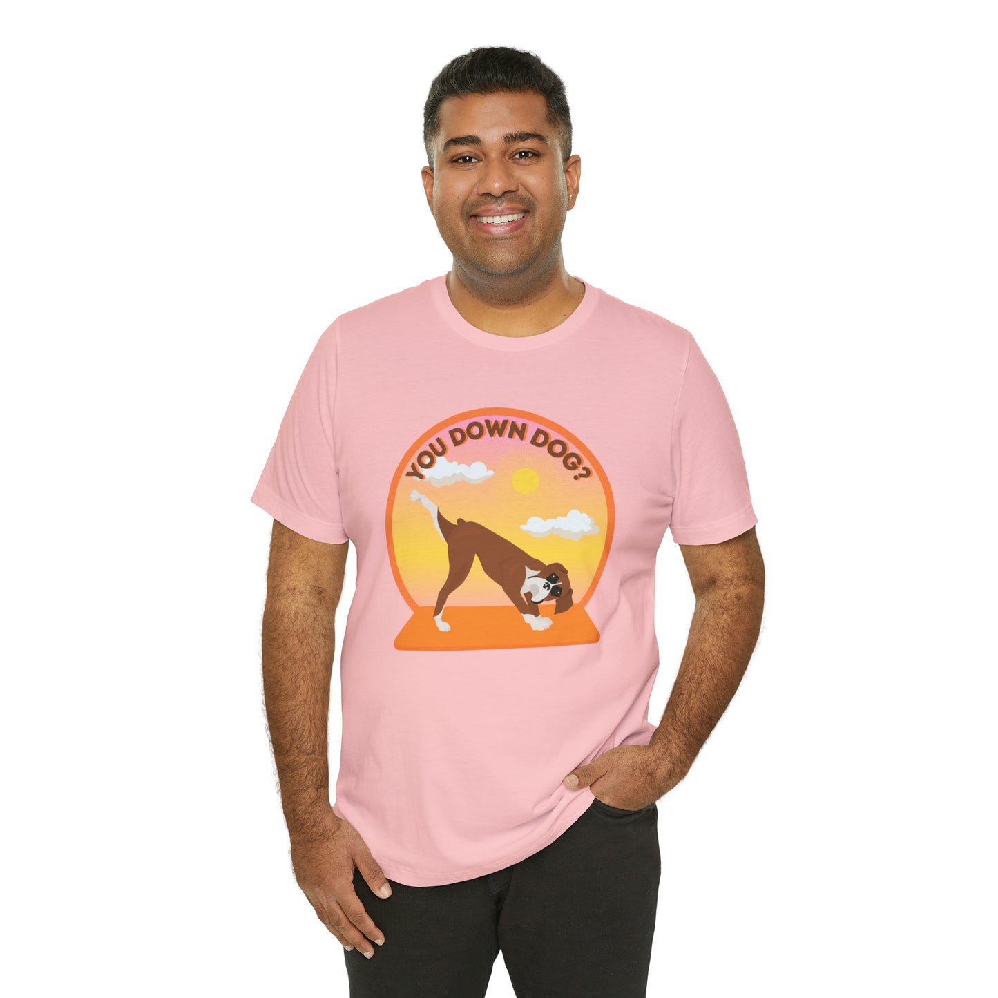 Downdog Boxer Puppy Yoga Shirt Unisex Classic Tee