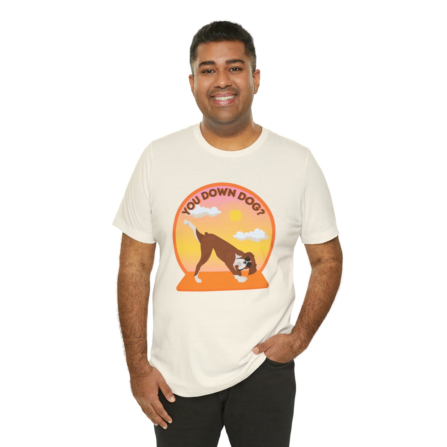 Downdog Boxer Puppy Yoga Shirt Unisex Classic Tee