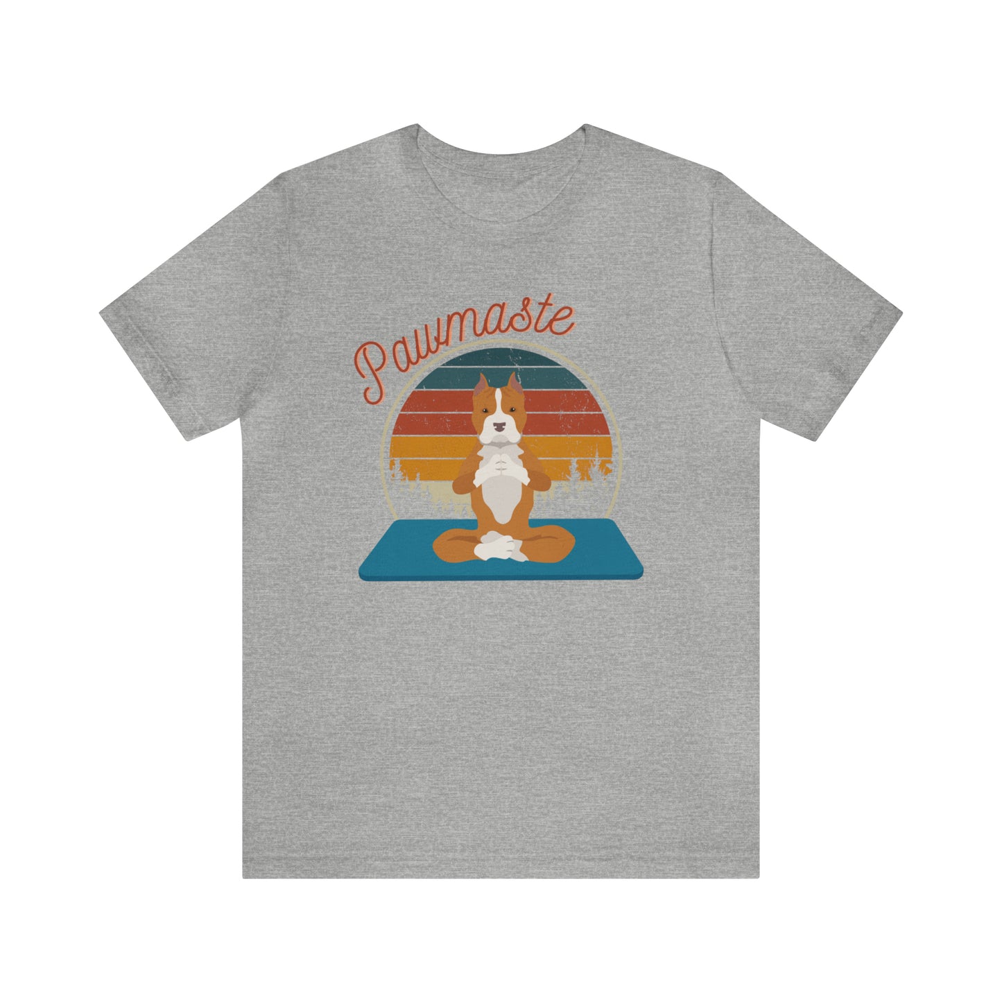 Pawmaste Pitbull Puppy Yoga Mountain Shirt Unisex Classic Tee