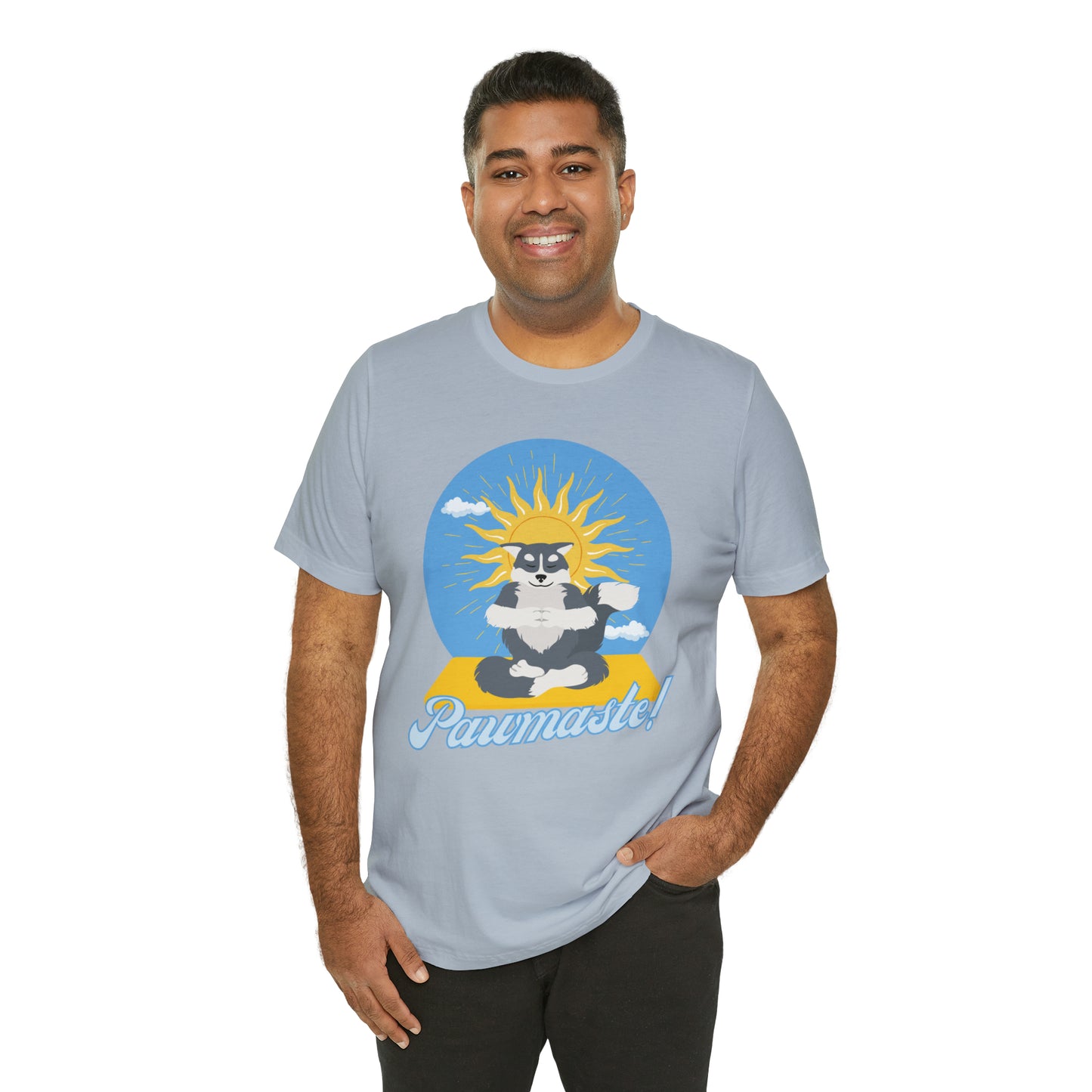 Pawmaste Happy Husky Puppy Yoga Shirt Unisex Classic Tee