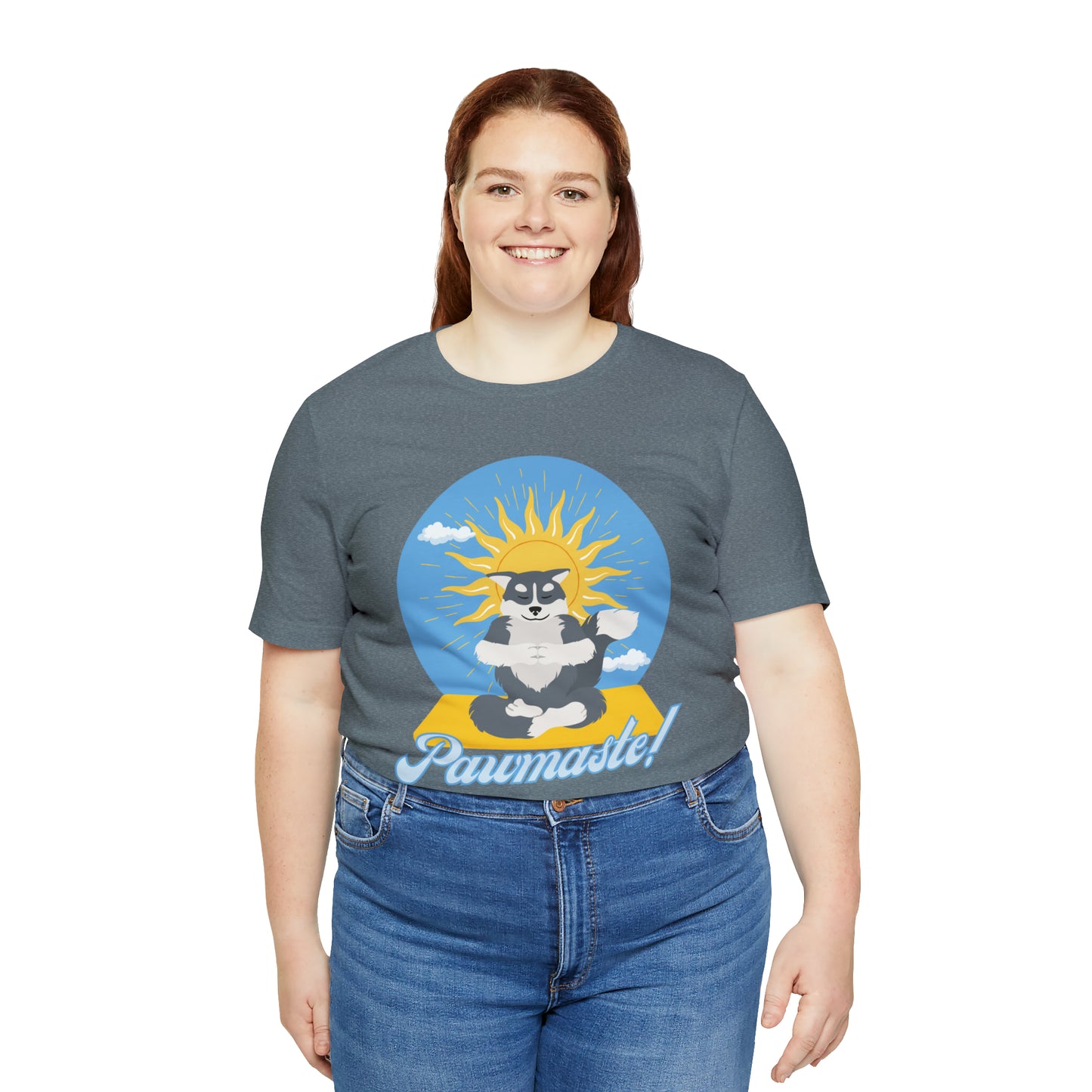 Pawmaste Happy Husky Puppy Yoga Shirt Unisex Classic Tee