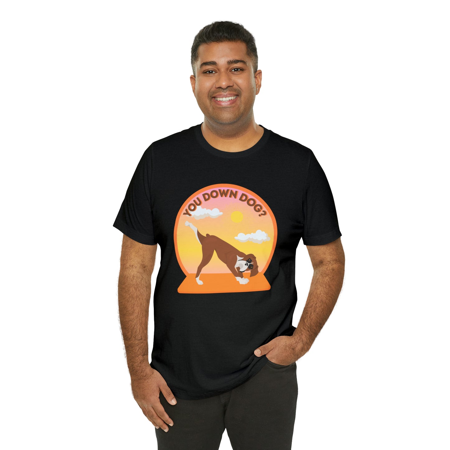 Downdog Boxer Puppy Yoga Shirt Unisex Classic Tee