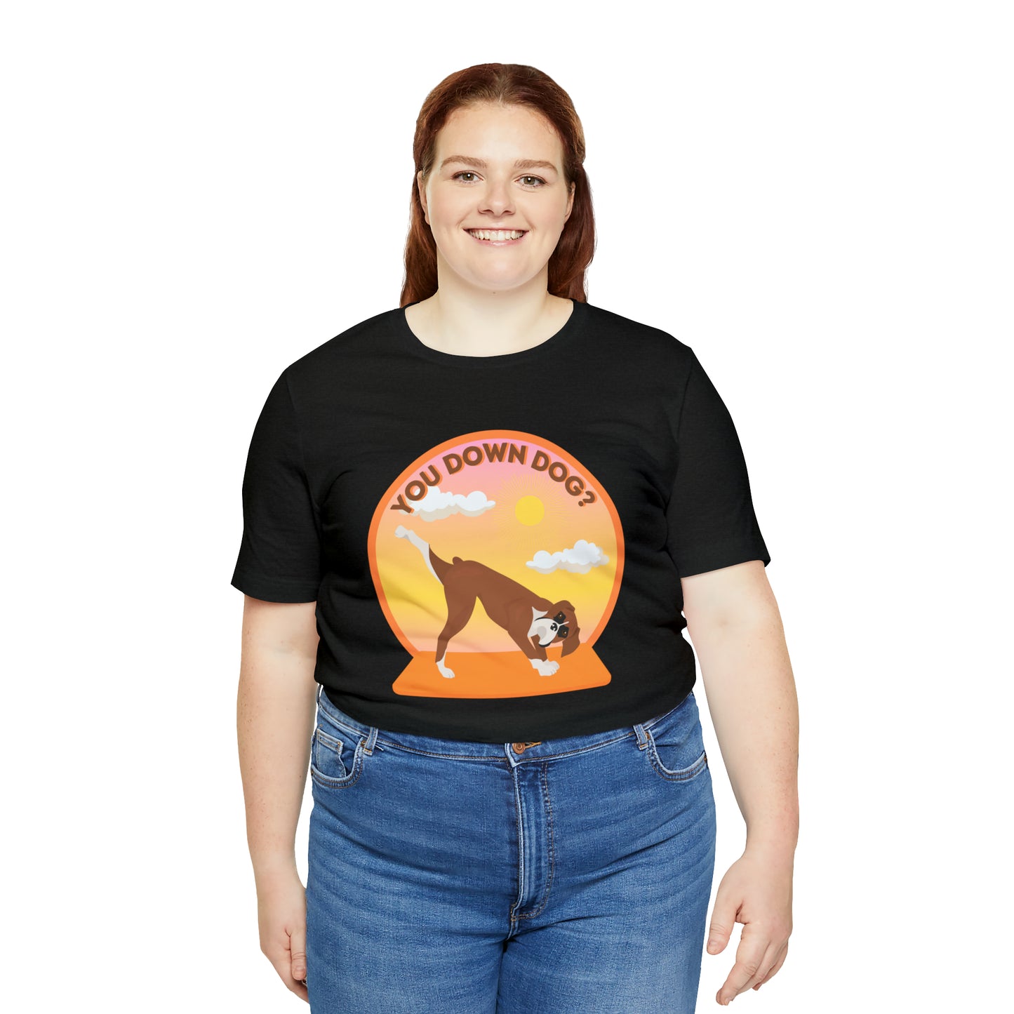Downdog Boxer Puppy Yoga Shirt Unisex Classic Tee