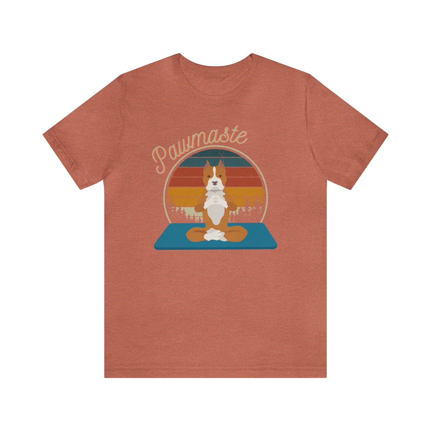Pawmaste Pitbull Puppy Yoga Mountain Shirt Unisex Classic Tee