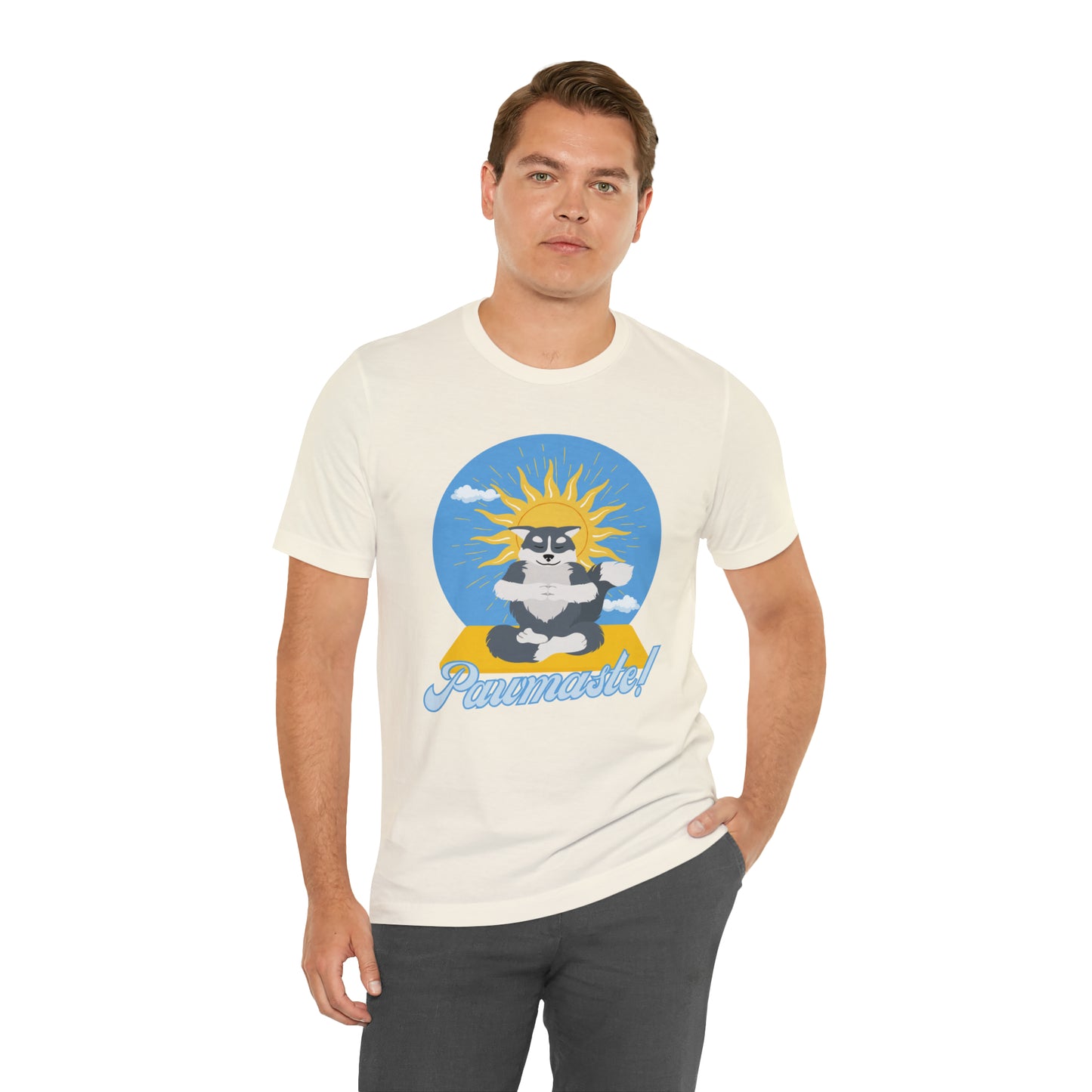 Pawmaste Happy Husky Puppy Yoga Shirt Unisex Classic Tee