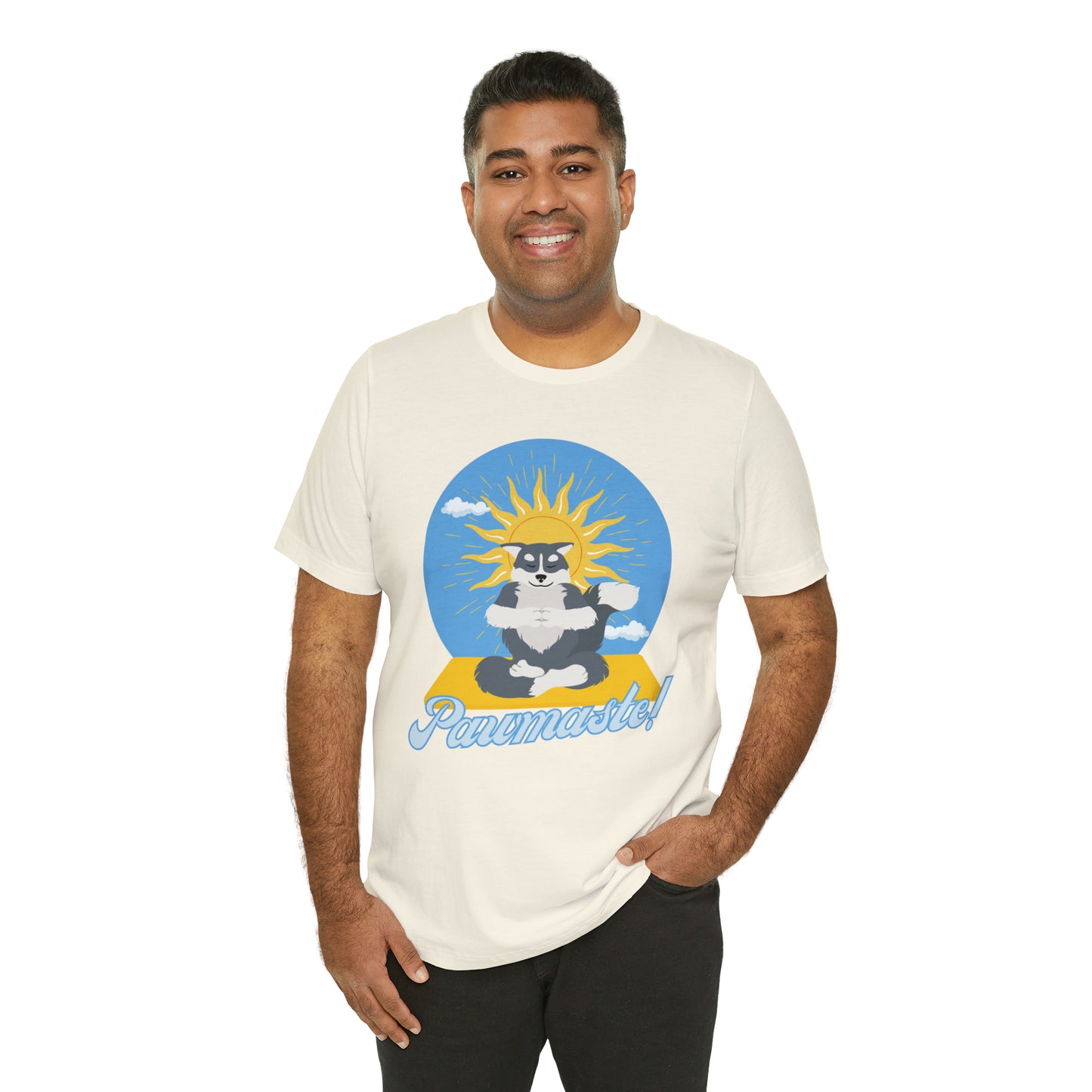 Pawmaste Happy Husky Puppy Yoga Shirt Unisex Classic Tee