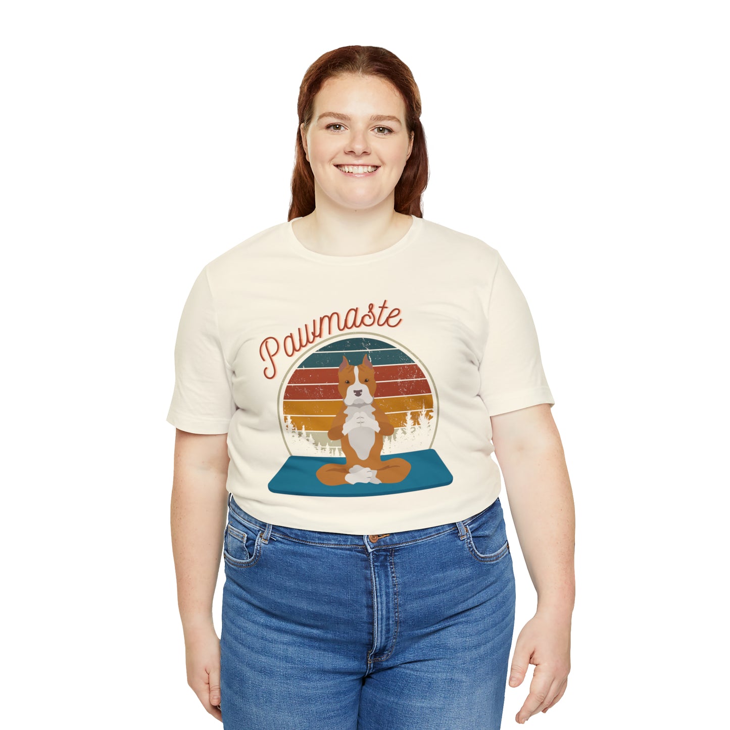 Pawmaste Pitbull Puppy Yoga Mountain Shirt Unisex Classic Tee