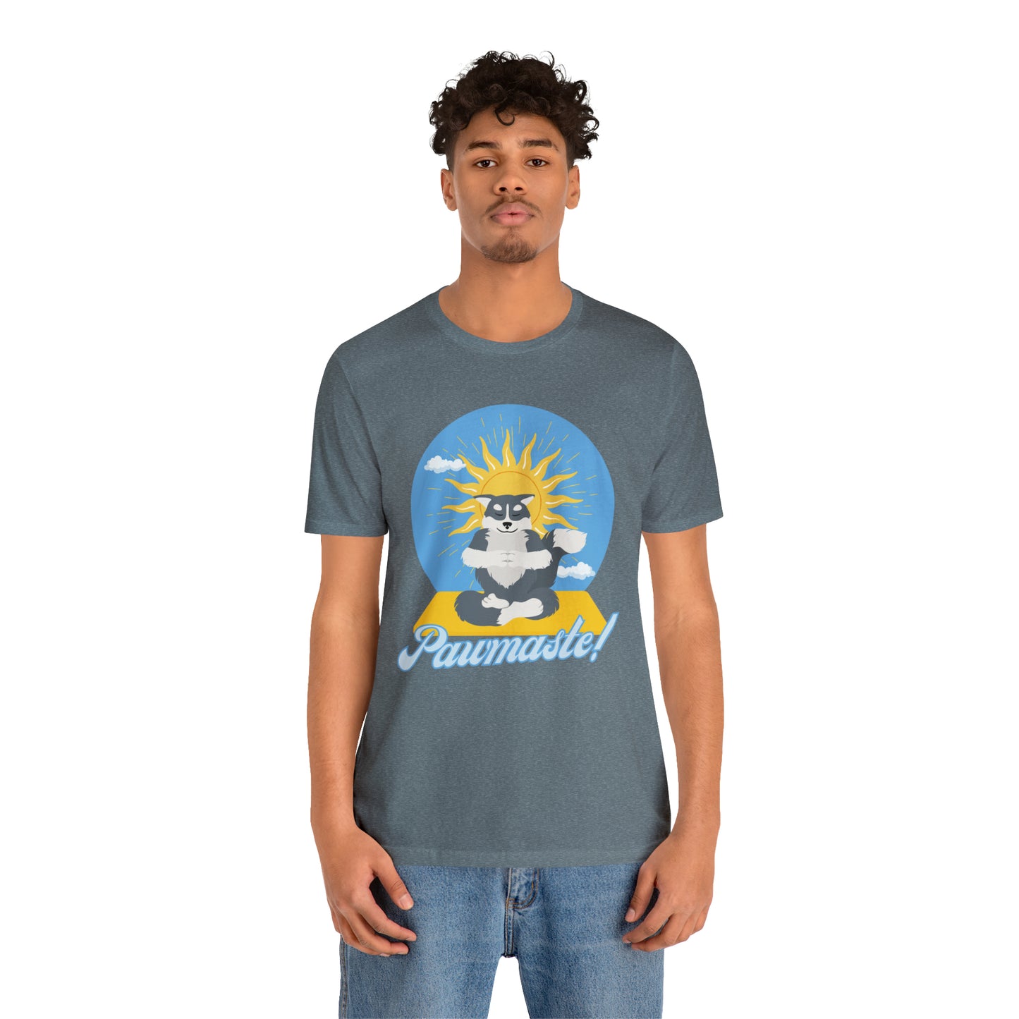 Pawmaste Happy Husky Puppy Yoga Shirt Unisex Classic Tee