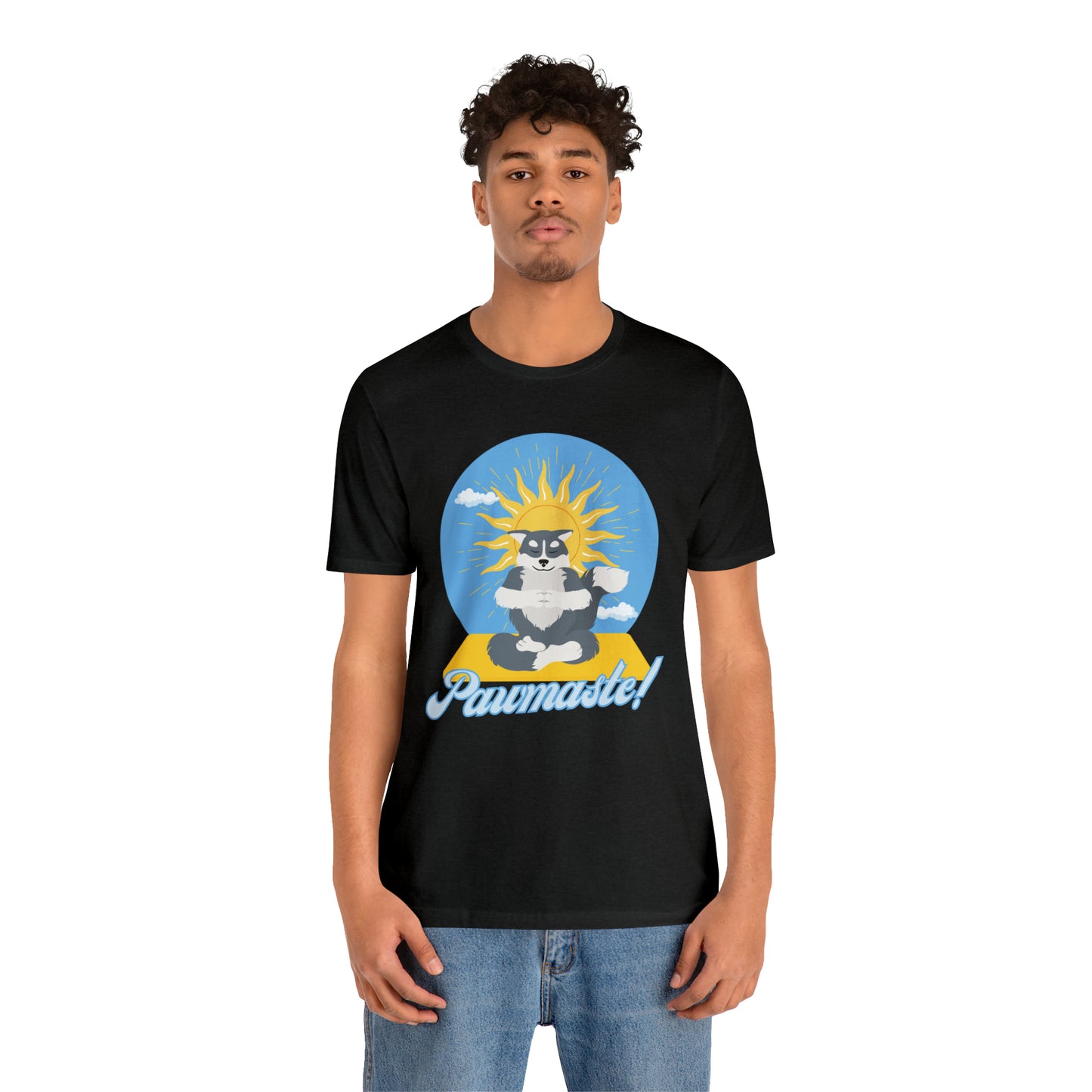Pawmaste Happy Husky Puppy Yoga Shirt Unisex Classic Tee