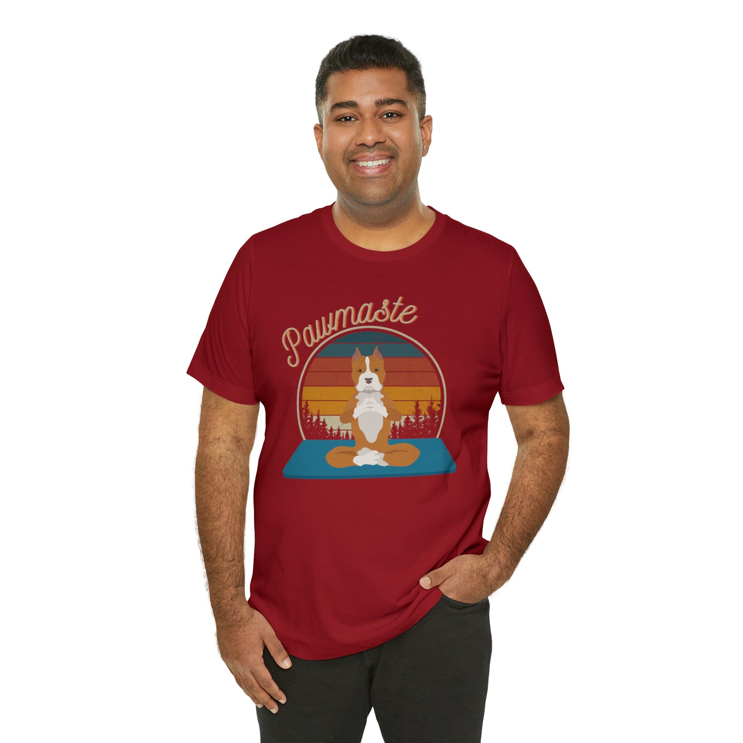 Pawmaste Pitbull Puppy Yoga Mountain Shirt Unisex Classic Tee