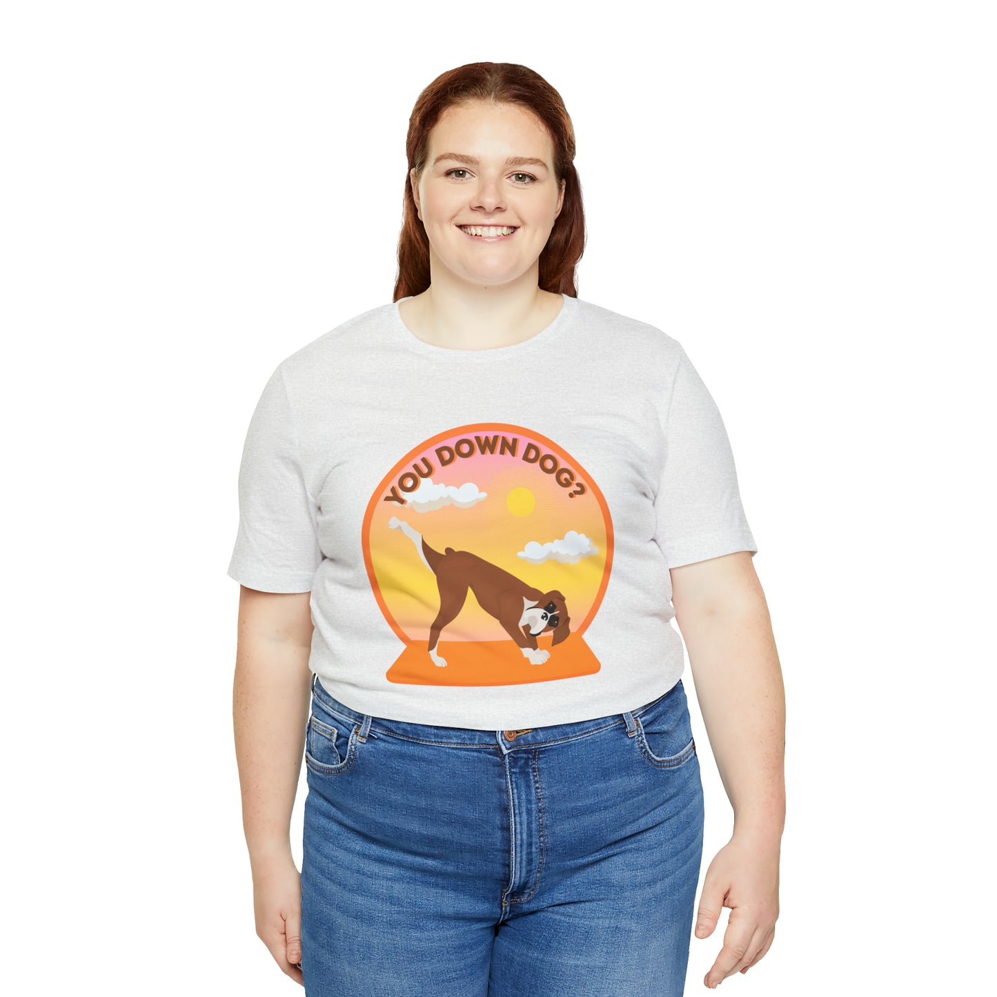 Downdog Boxer Puppy Yoga Shirt Unisex Classic Tee