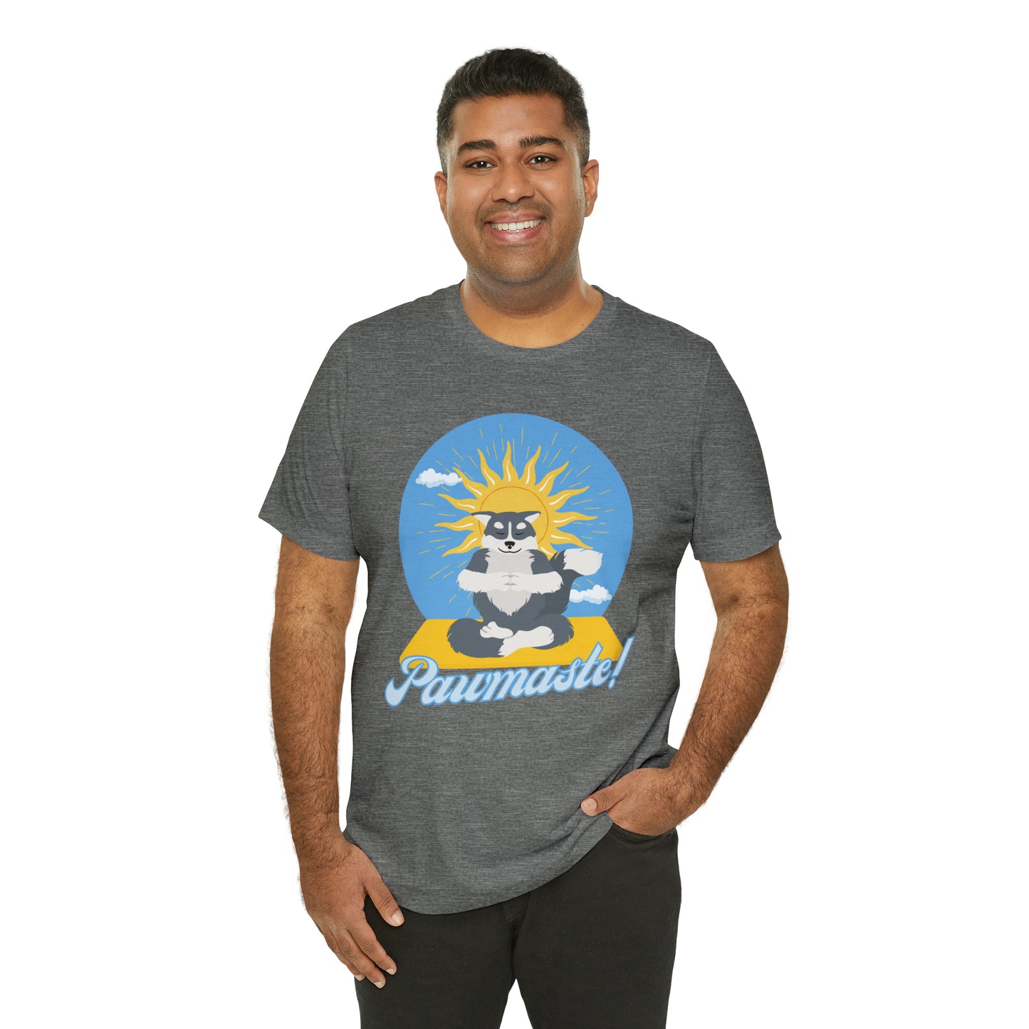 Pawmaste Happy Husky Puppy Yoga Shirt Unisex Classic Tee