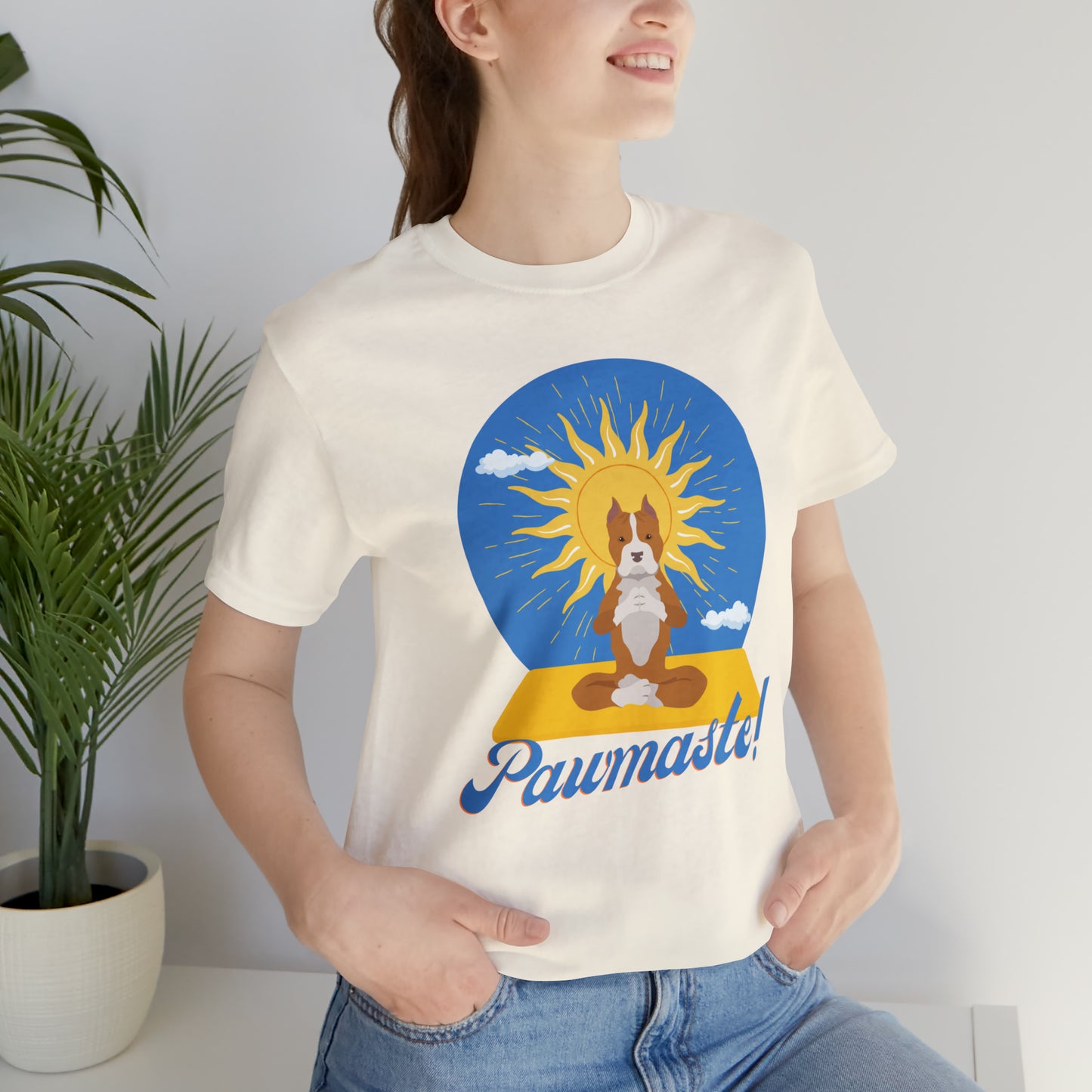 Pawmaste Pitbull Puppy Yoga Shirt Unisex Classic Tee