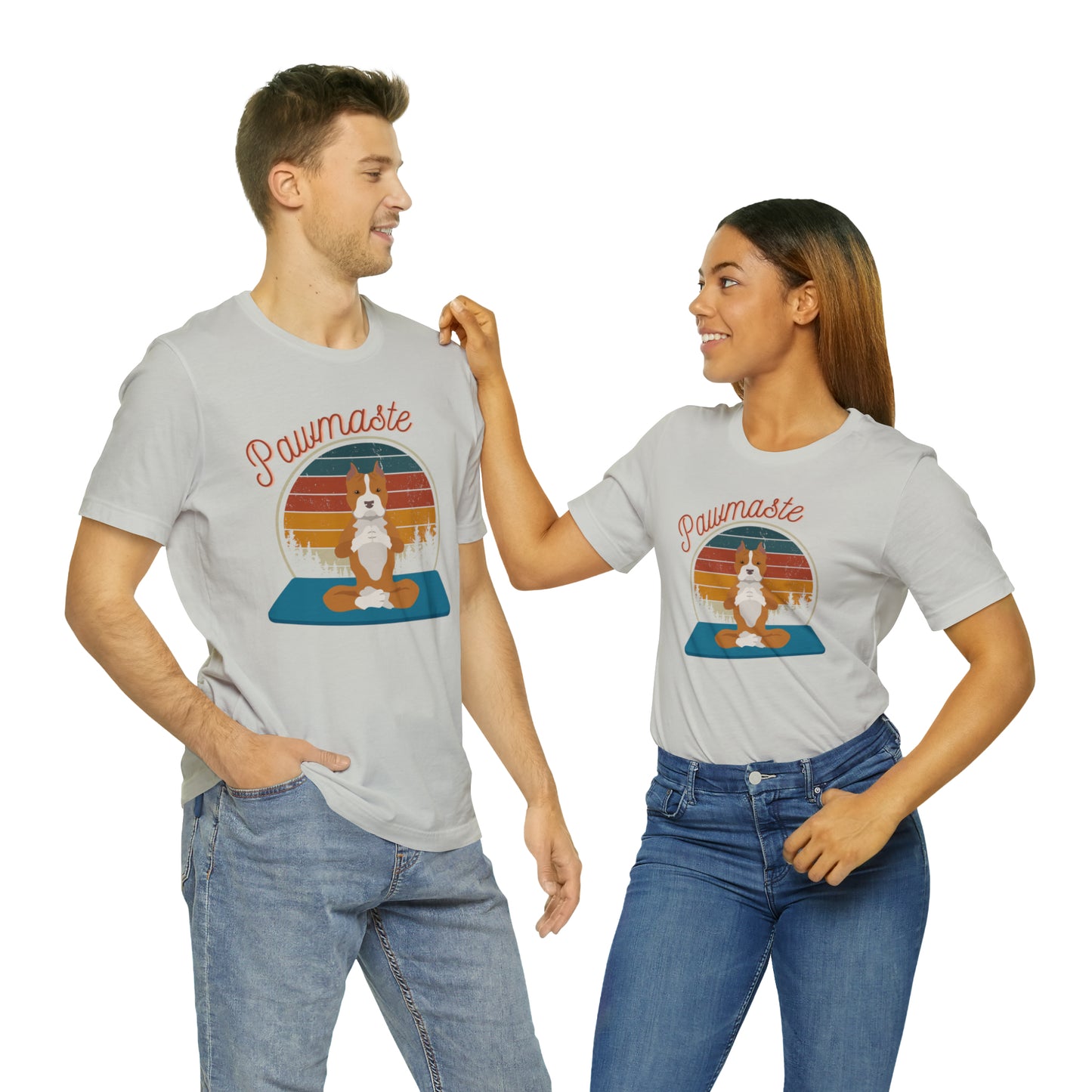 Pawmaste Pitbull Puppy Yoga Mountain Shirt Unisex Classic Tee