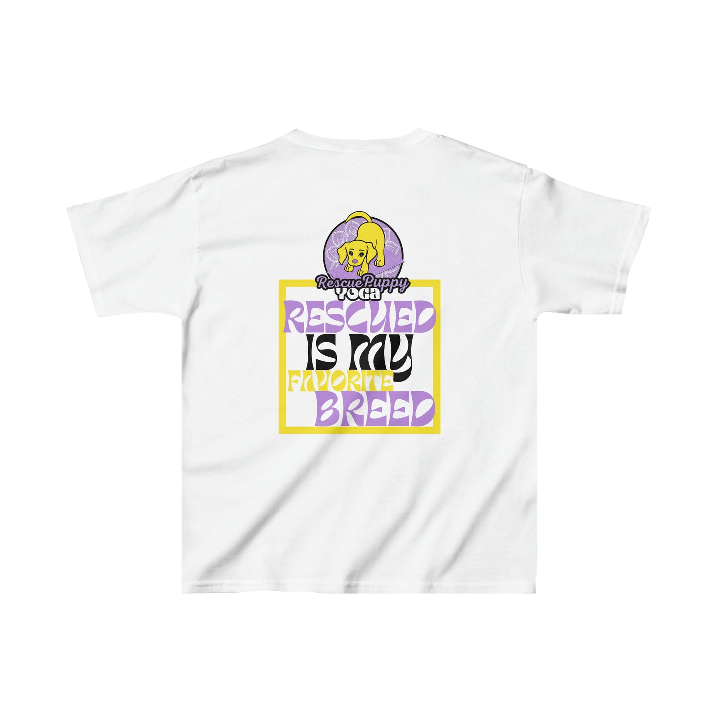 KIDS Rescued is My Favorite Breed Unisex Organic Short Sleeve Tee