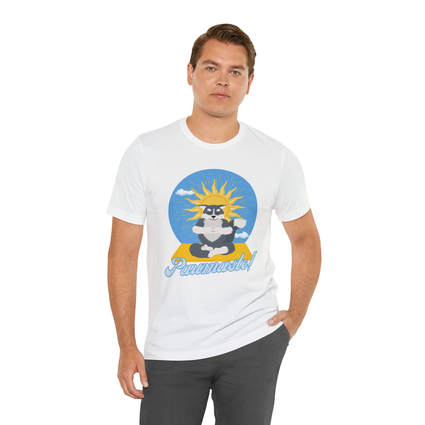 Pawmaste Happy Husky Puppy Yoga Shirt Unisex Classic Tee