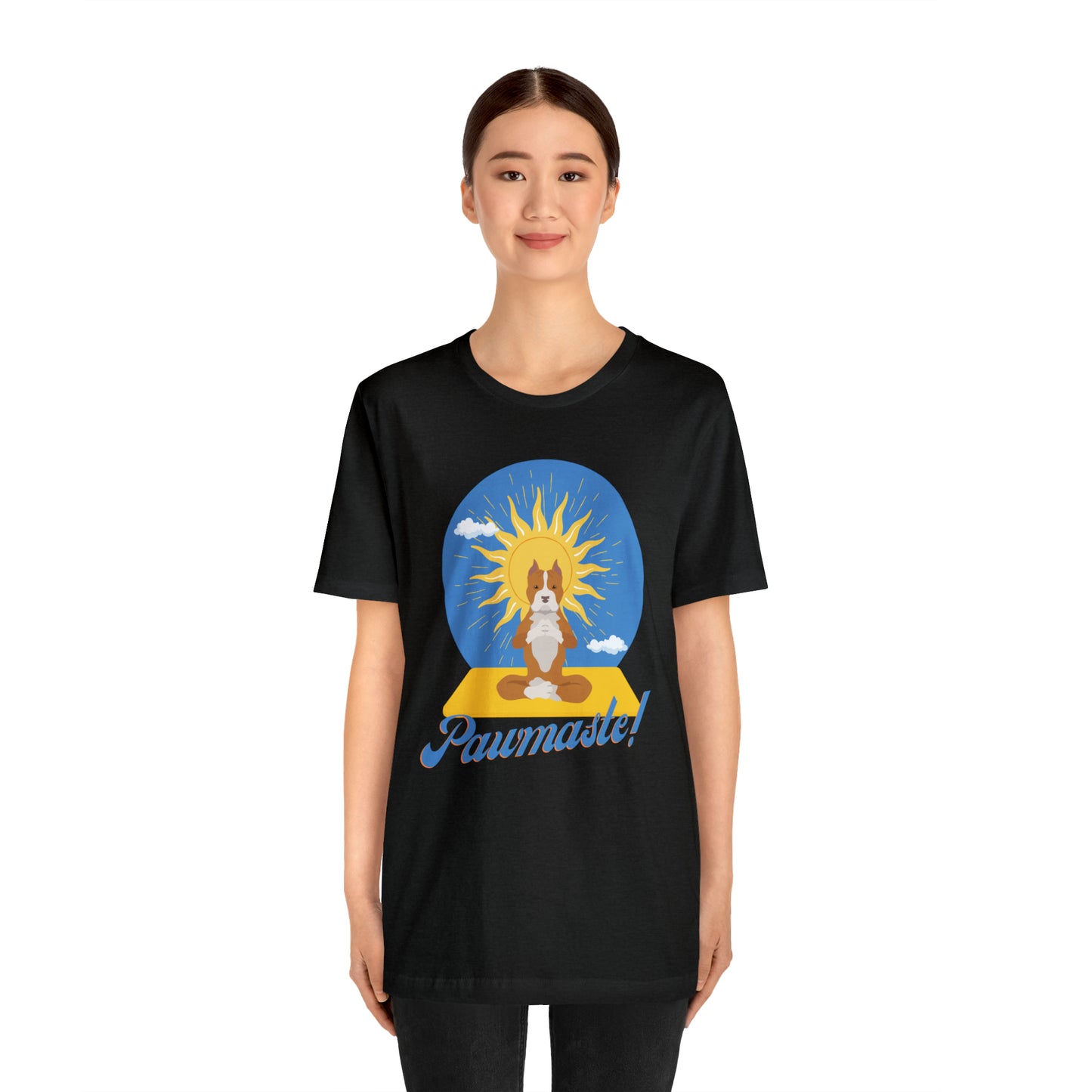 Pawmaste Pitbull Puppy Yoga Shirt Unisex Classic Tee