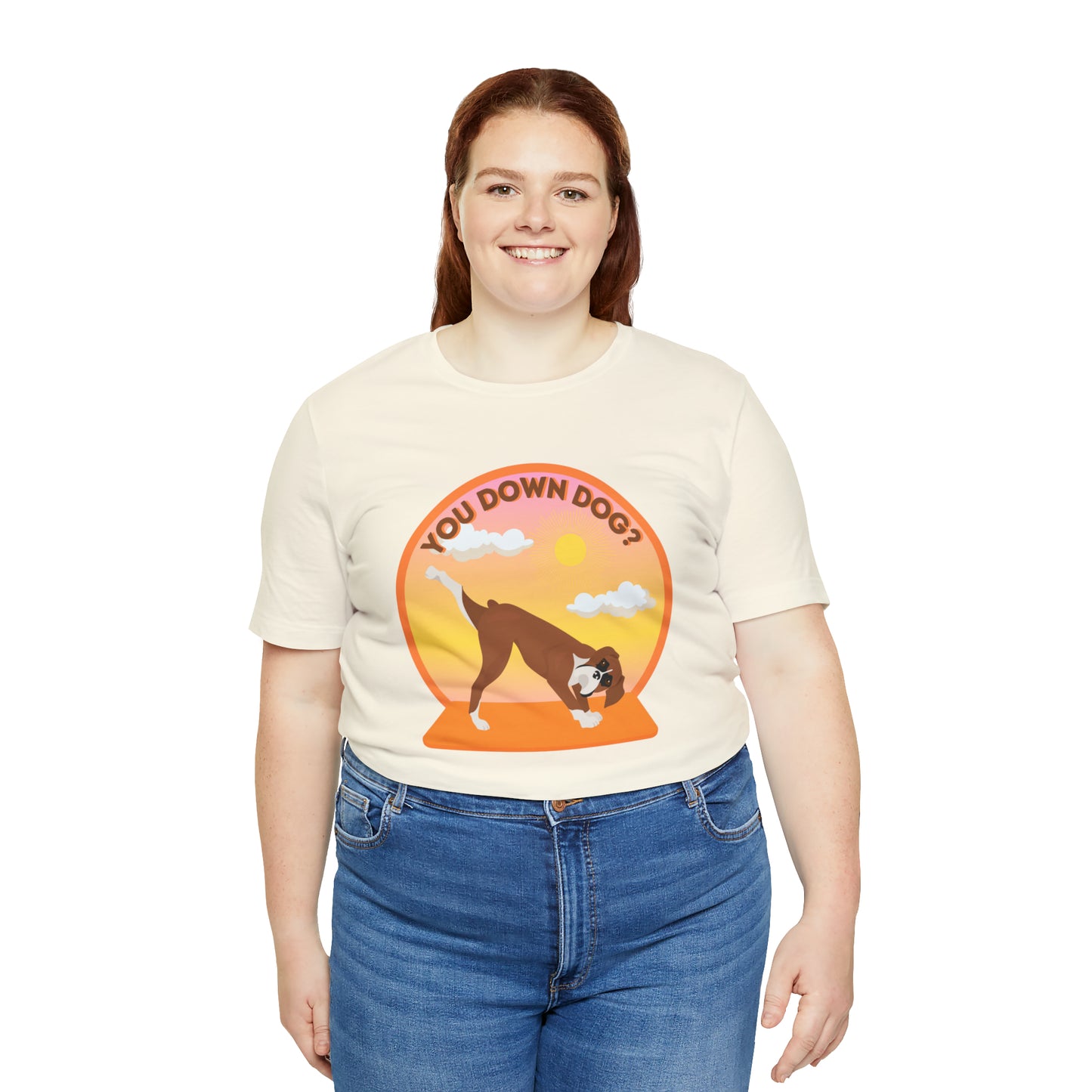 Downdog Boxer Puppy Yoga Shirt Unisex Classic Tee