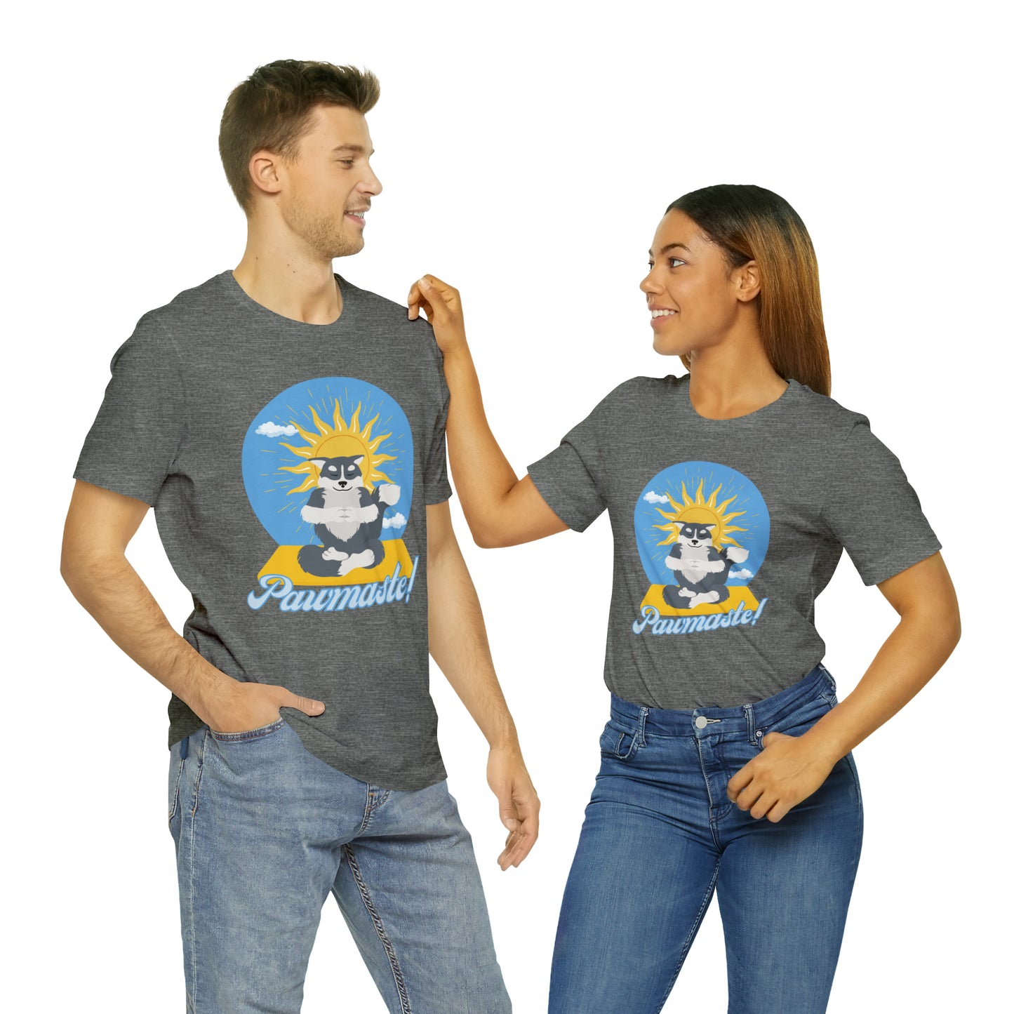 Pawmaste Happy Husky Puppy Yoga Shirt Unisex Classic Tee