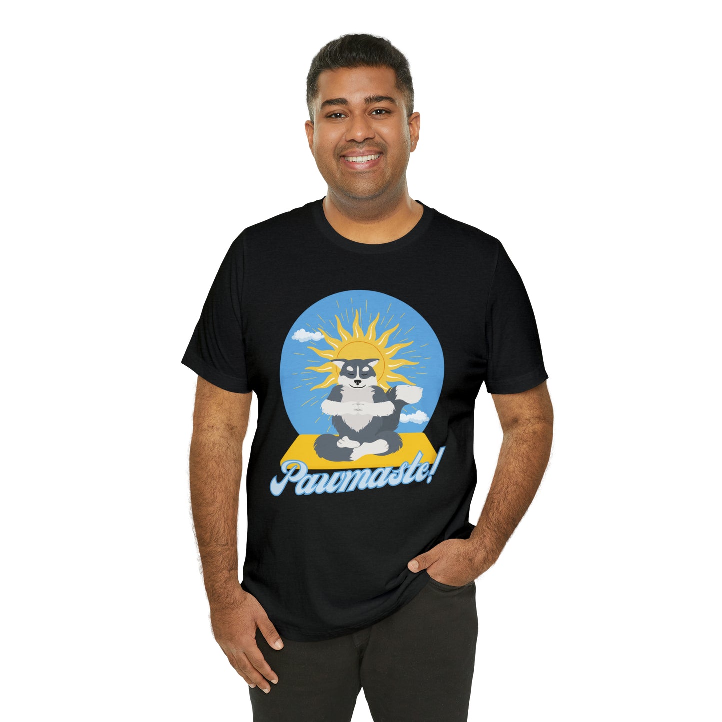 Pawmaste Happy Husky Puppy Yoga Shirt Unisex Classic Tee