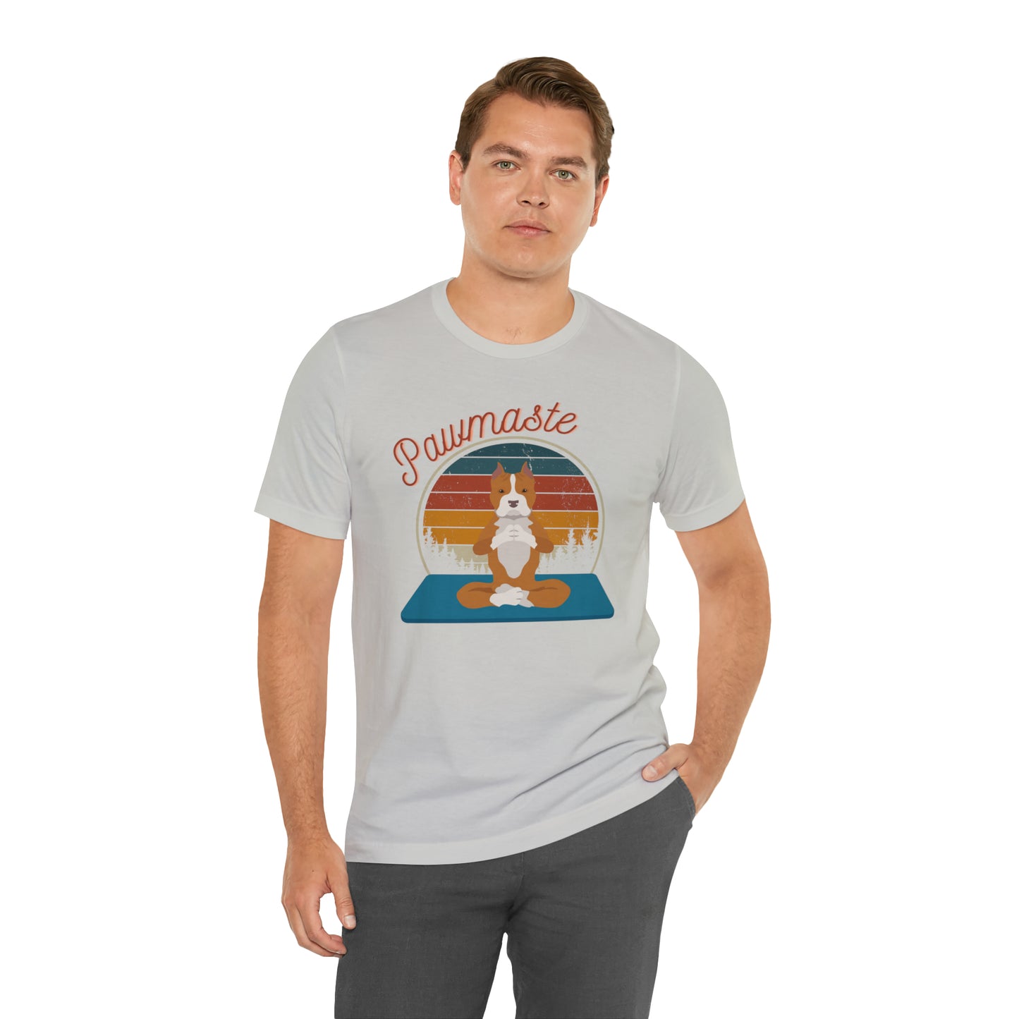 Pawmaste Pitbull Puppy Yoga Mountain Shirt Unisex Classic Tee