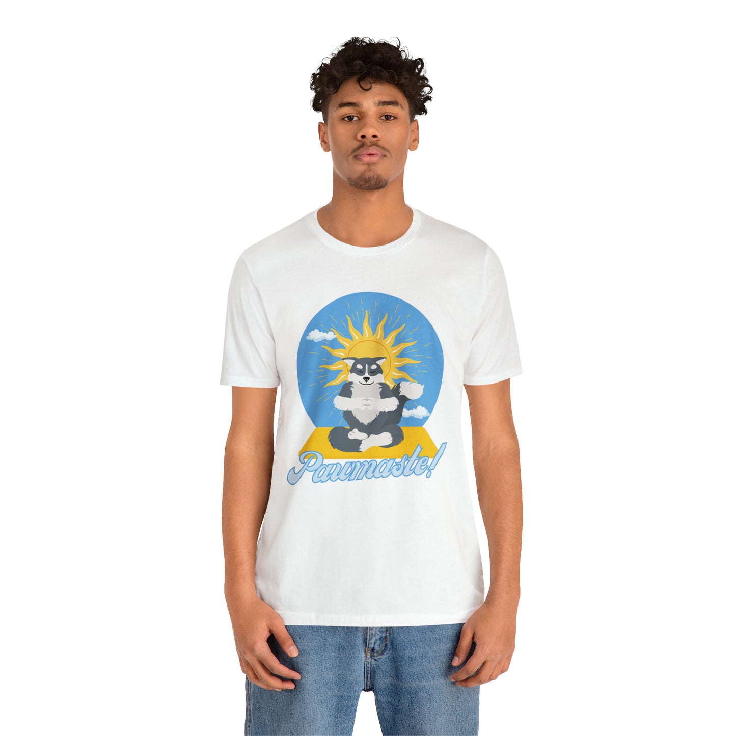 Pawmaste Happy Husky Puppy Yoga Shirt Unisex Classic Tee