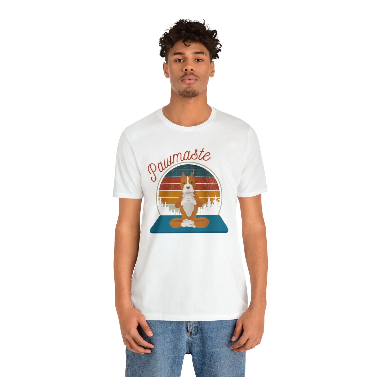 Pawmaste Pitbull Puppy Yoga Mountain Shirt Unisex Classic Tee