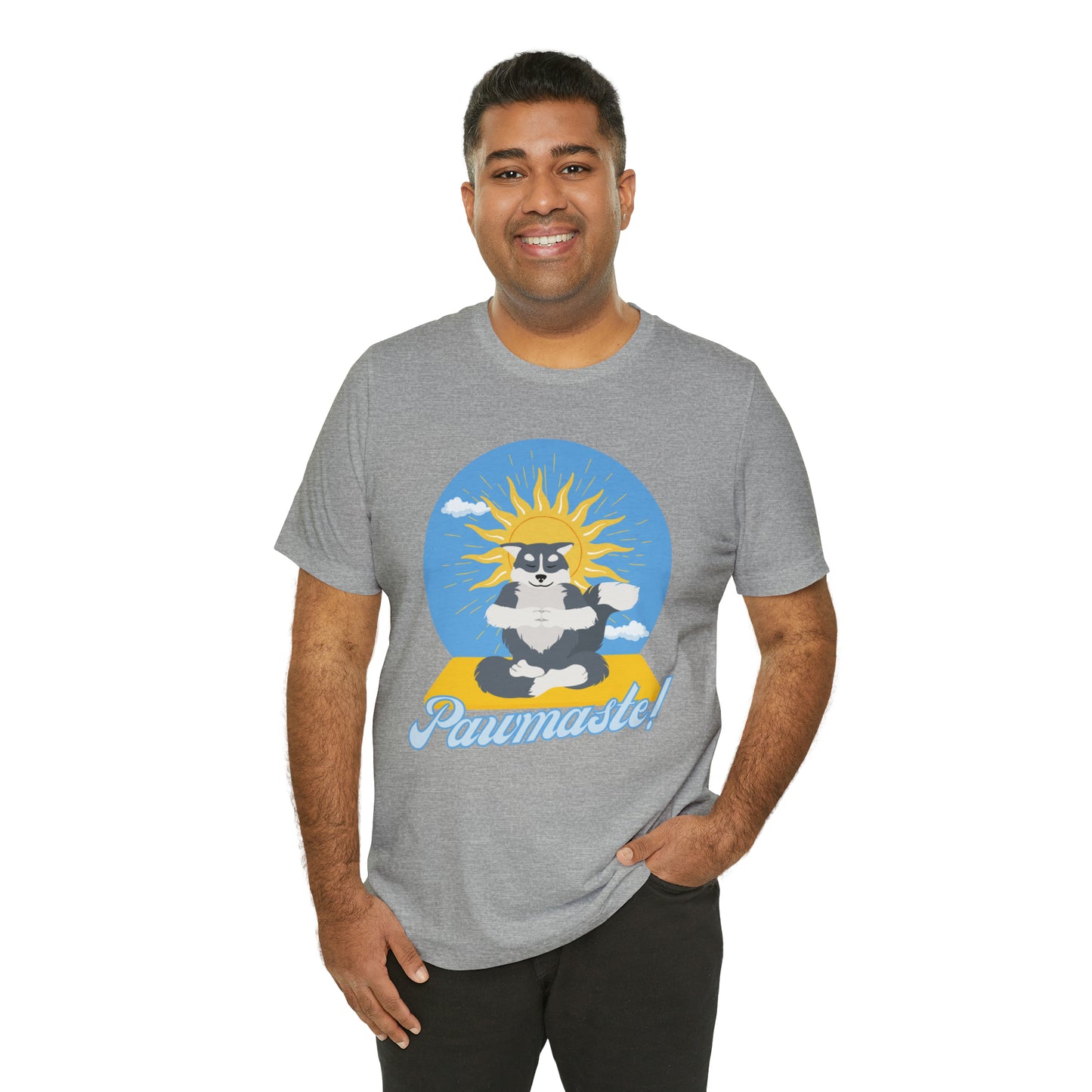Pawmaste Happy Husky Puppy Yoga Shirt Unisex Classic Tee