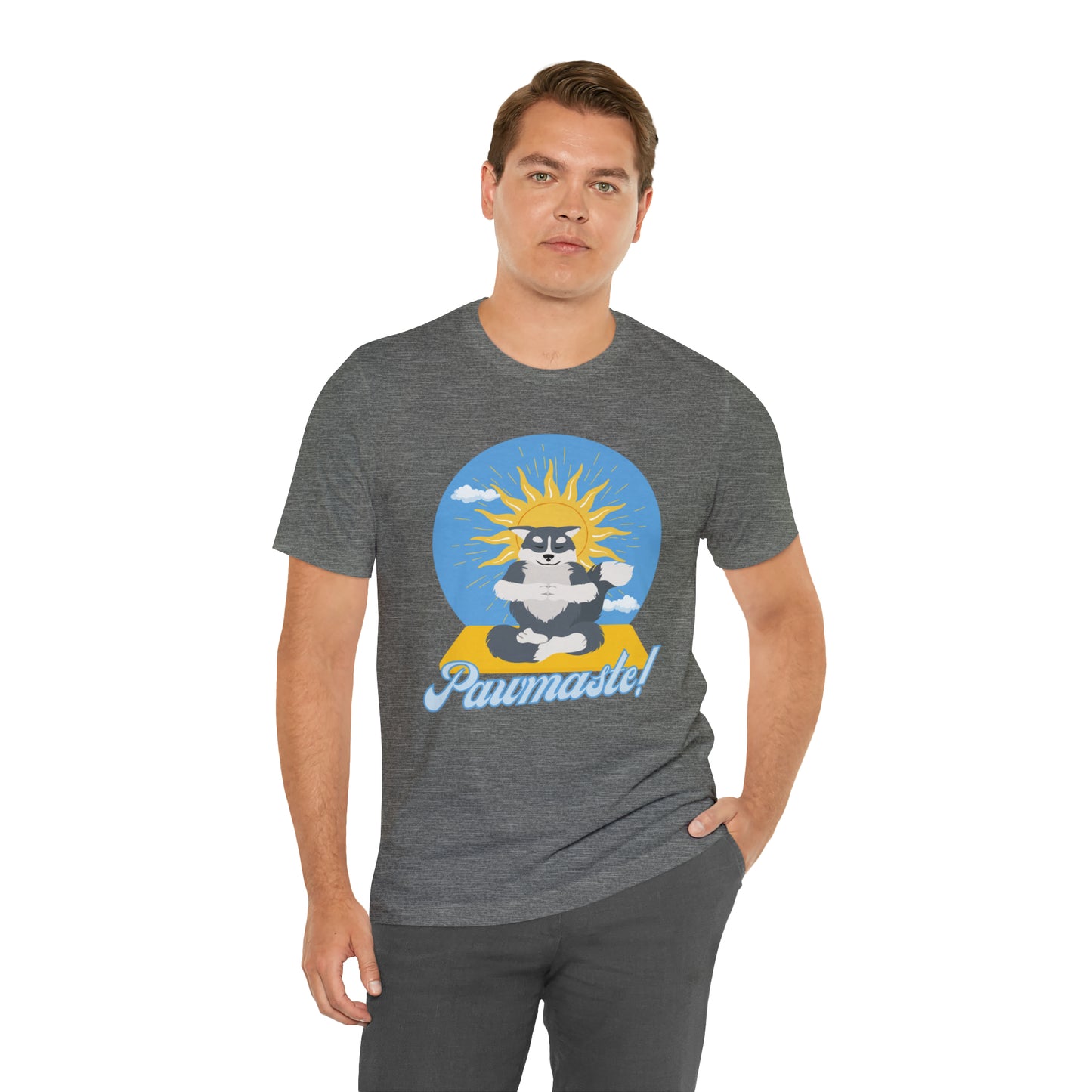 Pawmaste Happy Husky Puppy Yoga Shirt Unisex Classic Tee