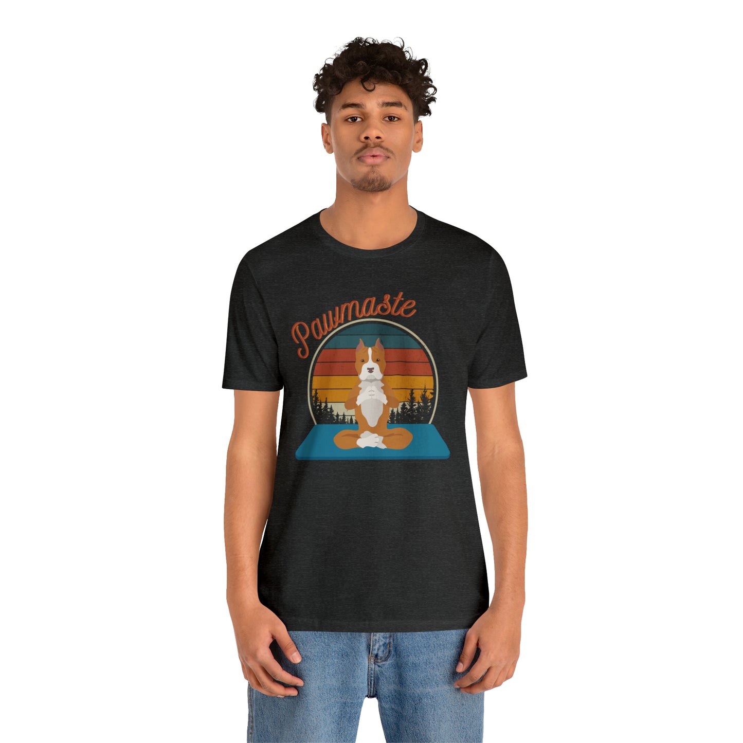 Pawmaste Pitbull Puppy Yoga Mountain Shirt Unisex Classic Tee