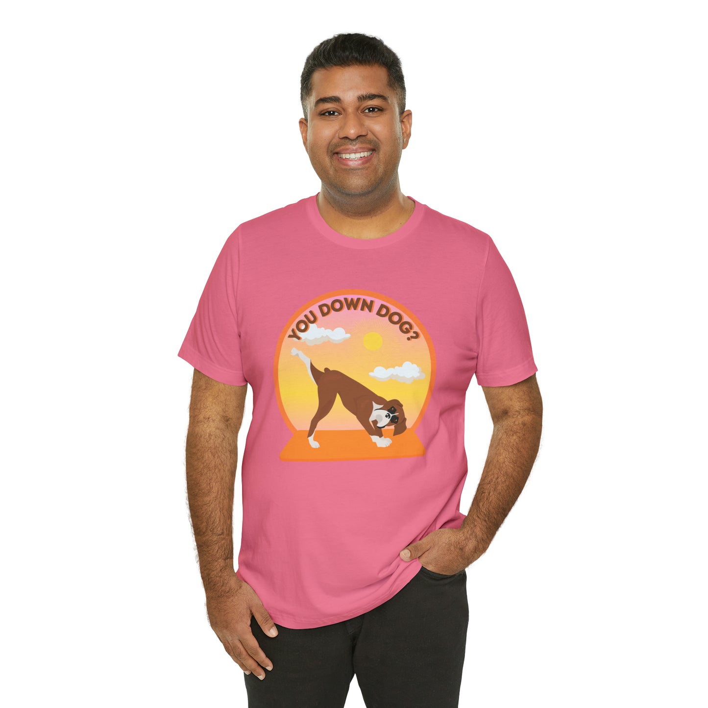 Downdog Boxer Puppy Yoga Shirt Unisex Classic Tee