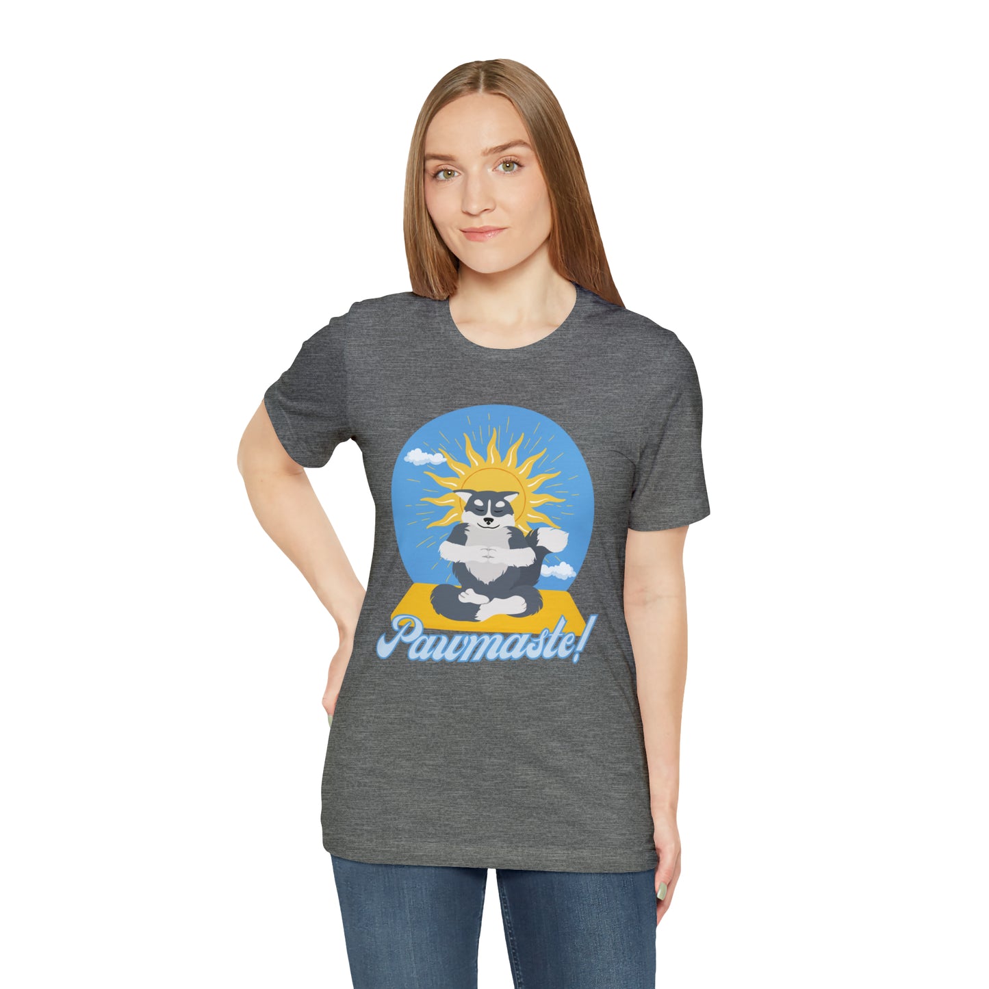 Pawmaste Happy Husky Puppy Yoga Shirt Unisex Classic Tee
