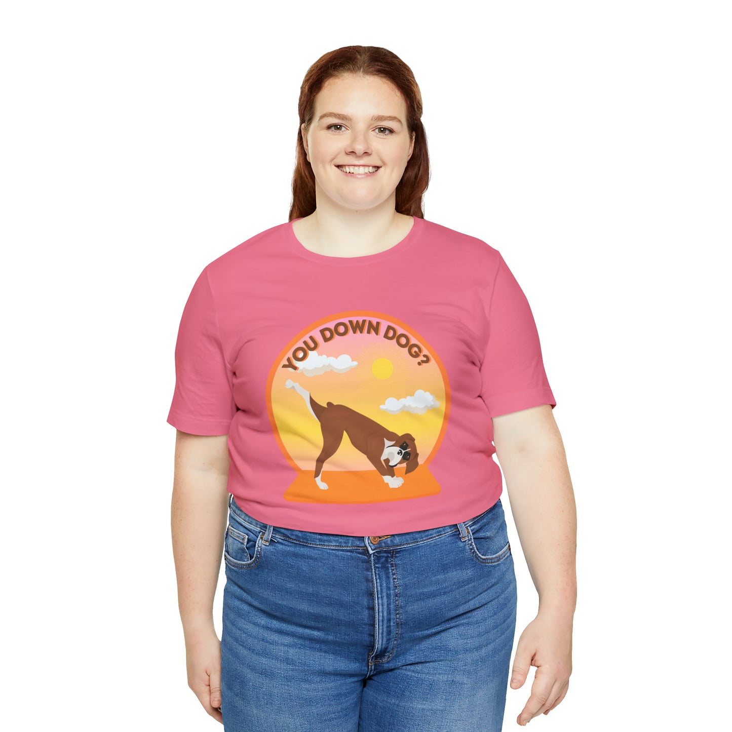 Downdog Boxer Puppy Yoga Shirt Unisex Classic Tee