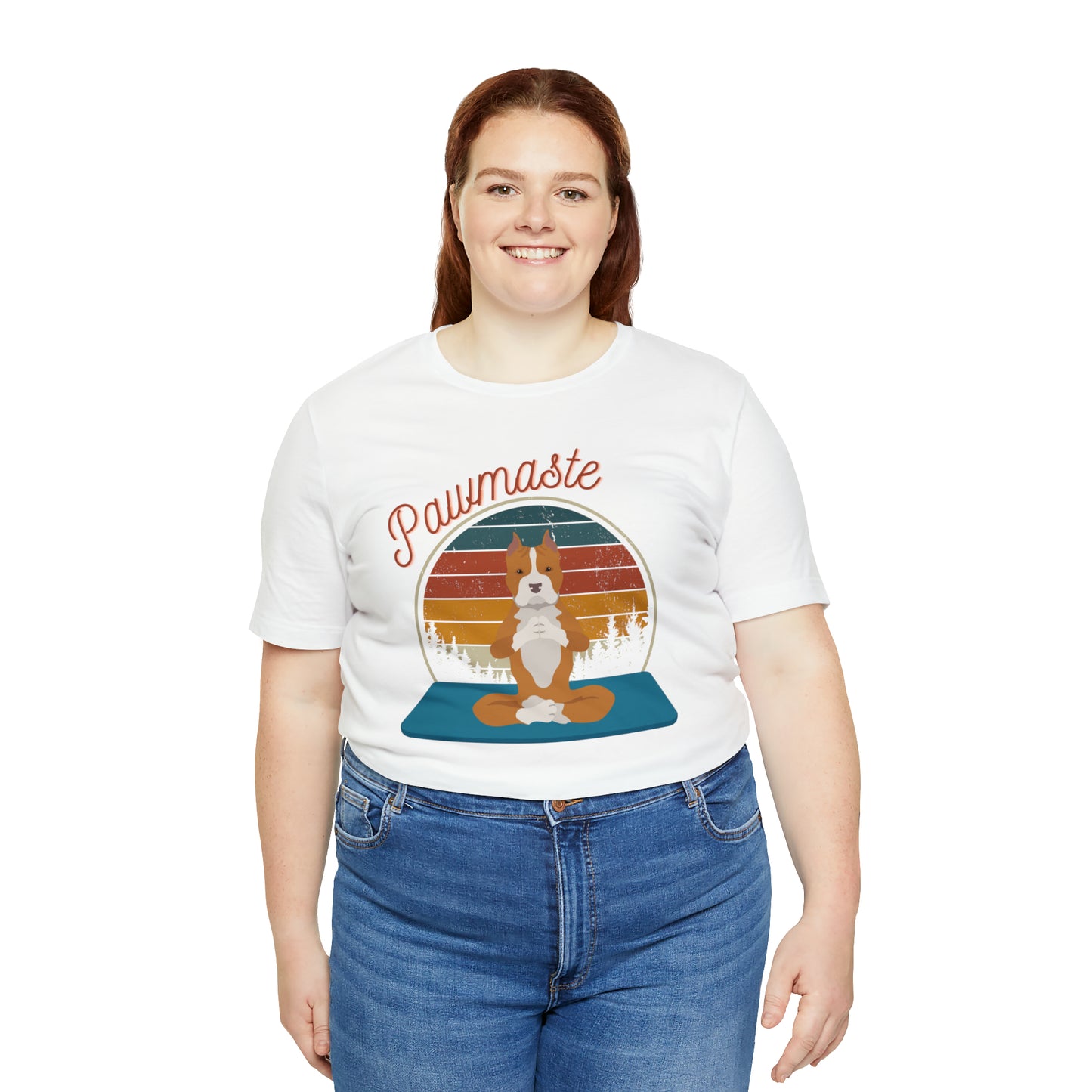 Pawmaste Pitbull Puppy Yoga Mountain Shirt Unisex Classic Tee
