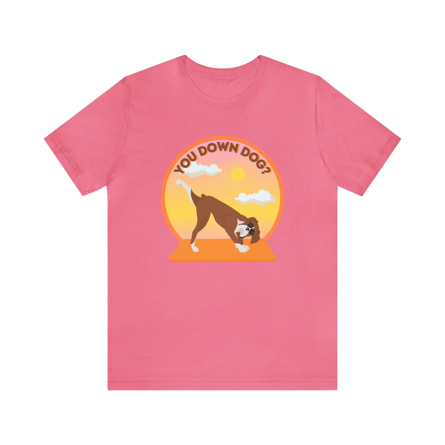 Downdog Boxer Puppy Yoga Shirt Unisex Classic Tee