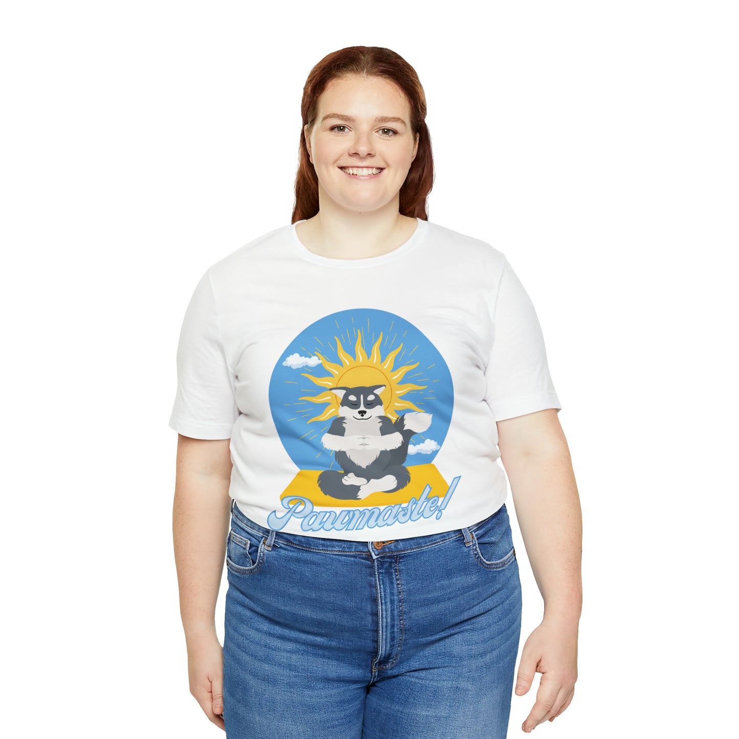 Pawmaste Happy Husky Puppy Yoga Shirt Unisex Classic Tee