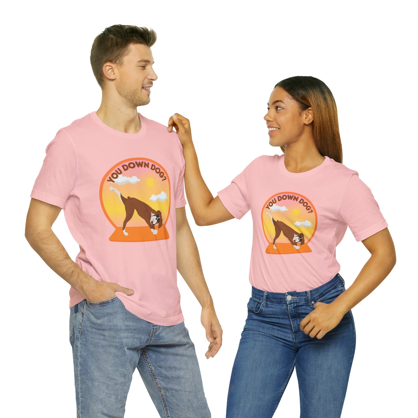 Downdog Boxer Puppy Yoga Shirt Unisex Classic Tee