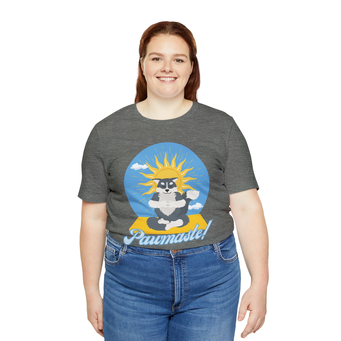Pawmaste Happy Husky Puppy Yoga Shirt Unisex Classic Tee