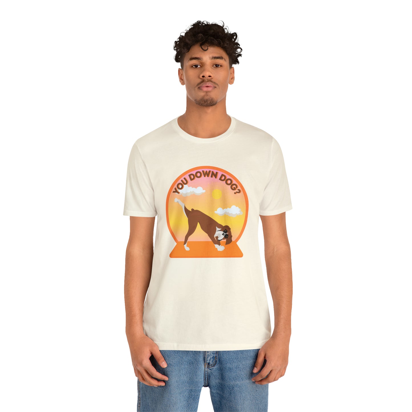 Downdog Boxer Puppy Yoga Shirt Unisex Classic Tee