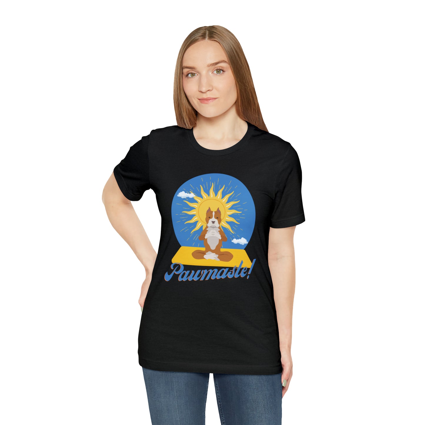 Pawmaste Pitbull Puppy Yoga Shirt Unisex Classic Tee