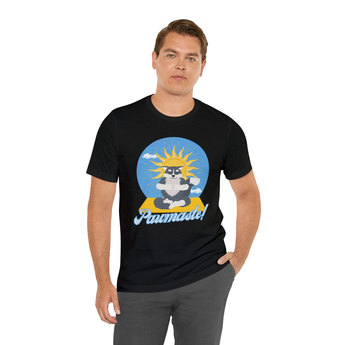 Pawmaste Happy Husky Puppy Yoga Shirt Unisex Classic Tee