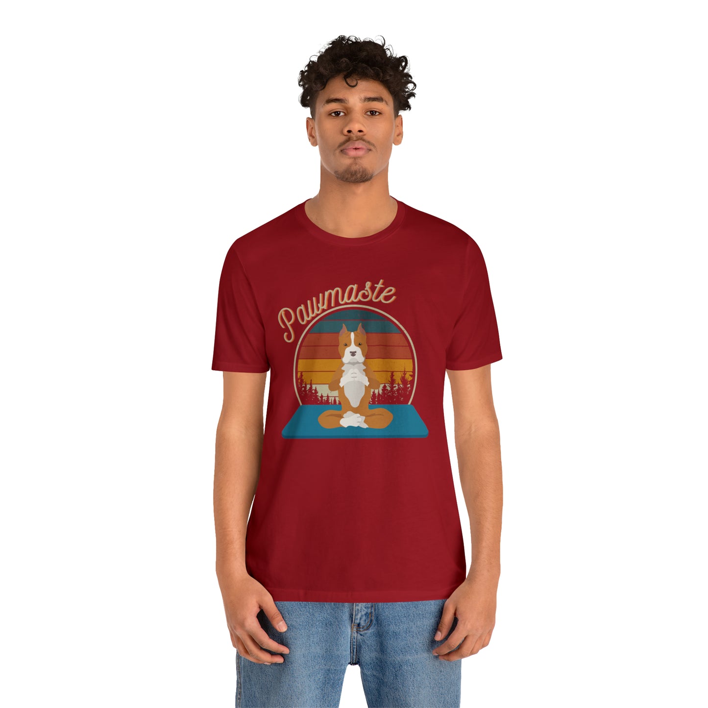 Pawmaste Pitbull Puppy Yoga Mountain Shirt Unisex Classic Tee