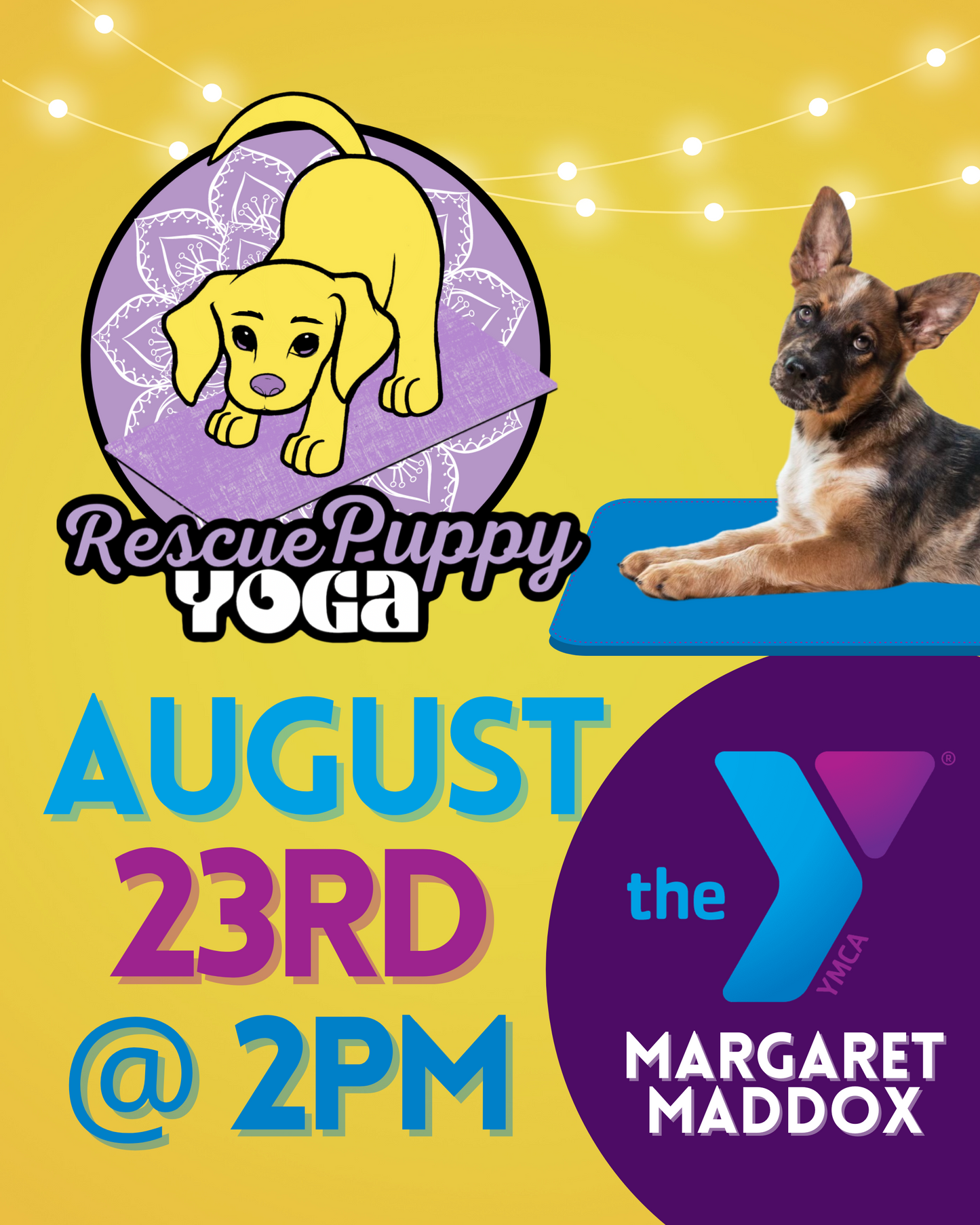 Rescue Puppy Yoga - Margaret Maddox Family YMCA East Center
