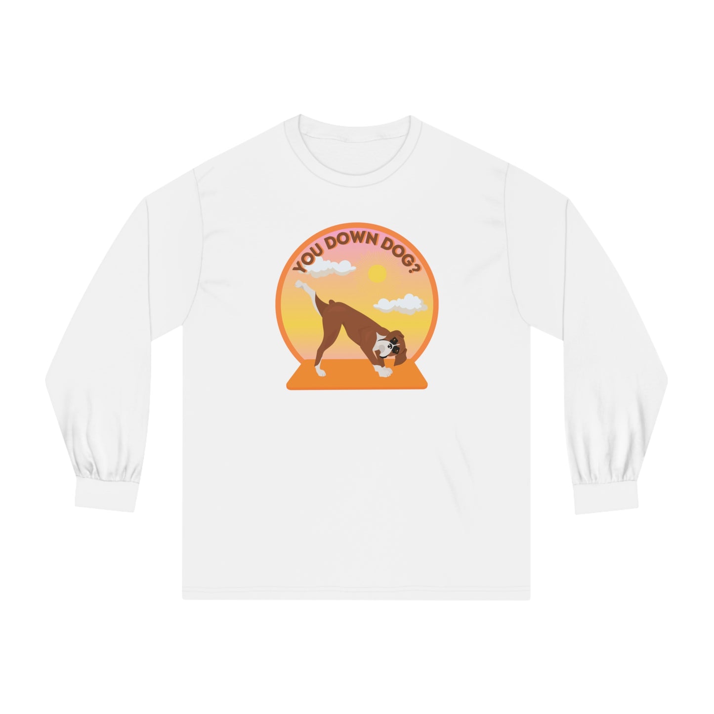 Downdog Boxer Puppy Yoga Unisex Classic long Sleeve Tee