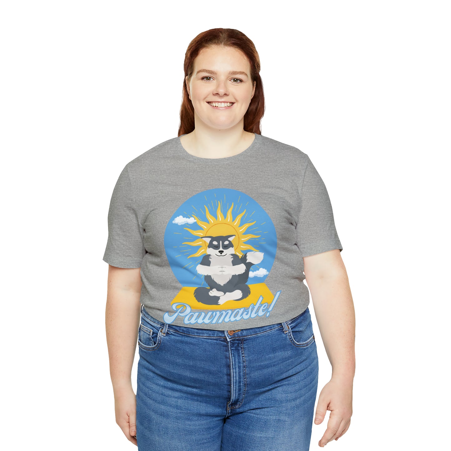 Pawmaste Happy Husky Puppy Yoga Shirt Unisex Classic Tee