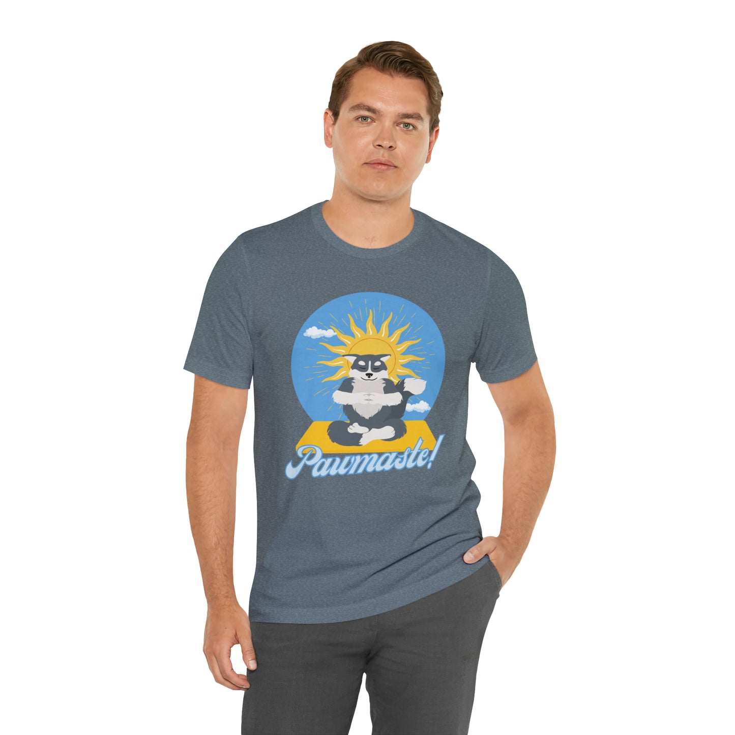 Pawmaste Happy Husky Puppy Yoga Shirt Unisex Classic Tee