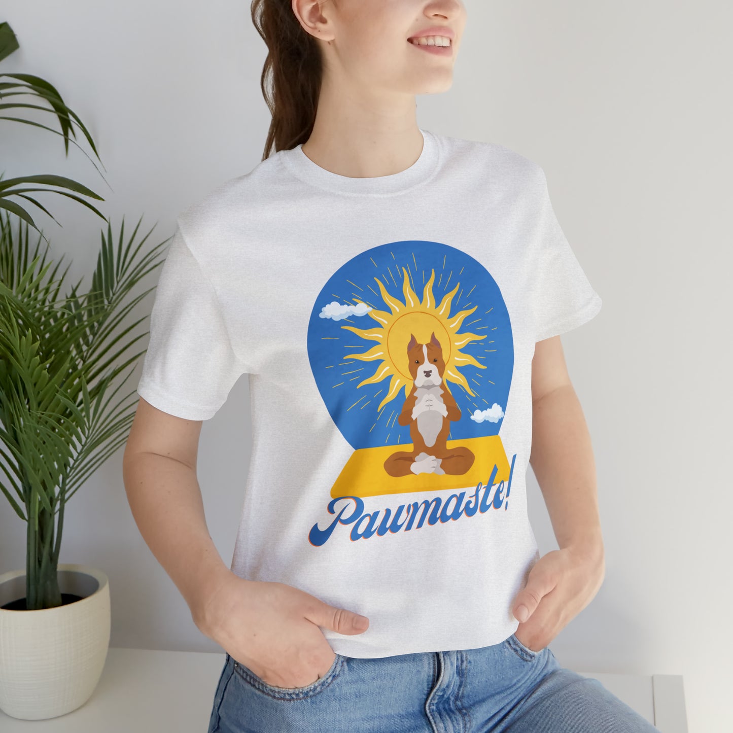 Pawmaste Pitbull Puppy Yoga Shirt Unisex Classic Tee