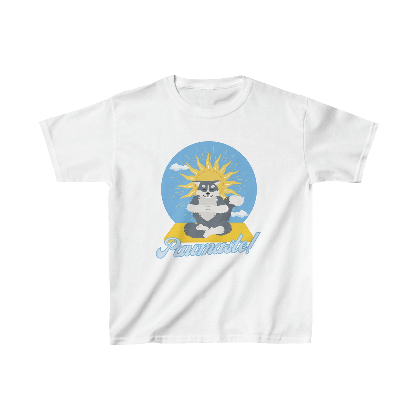 KIDS Pawmaste Happy Husky Puppy Yoga Shirt Unisex Classic Tee