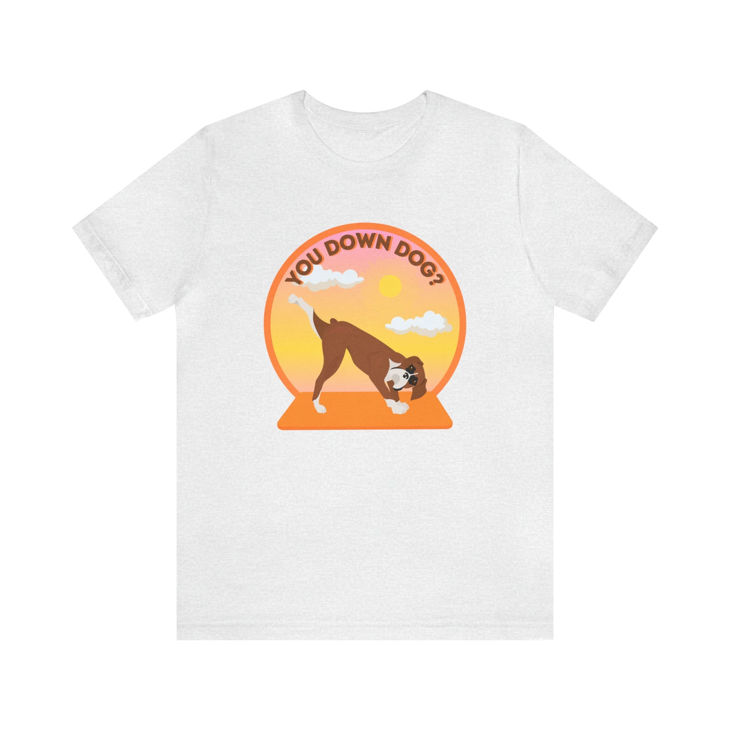 Downdog Boxer Puppy Yoga Shirt Unisex Classic Tee