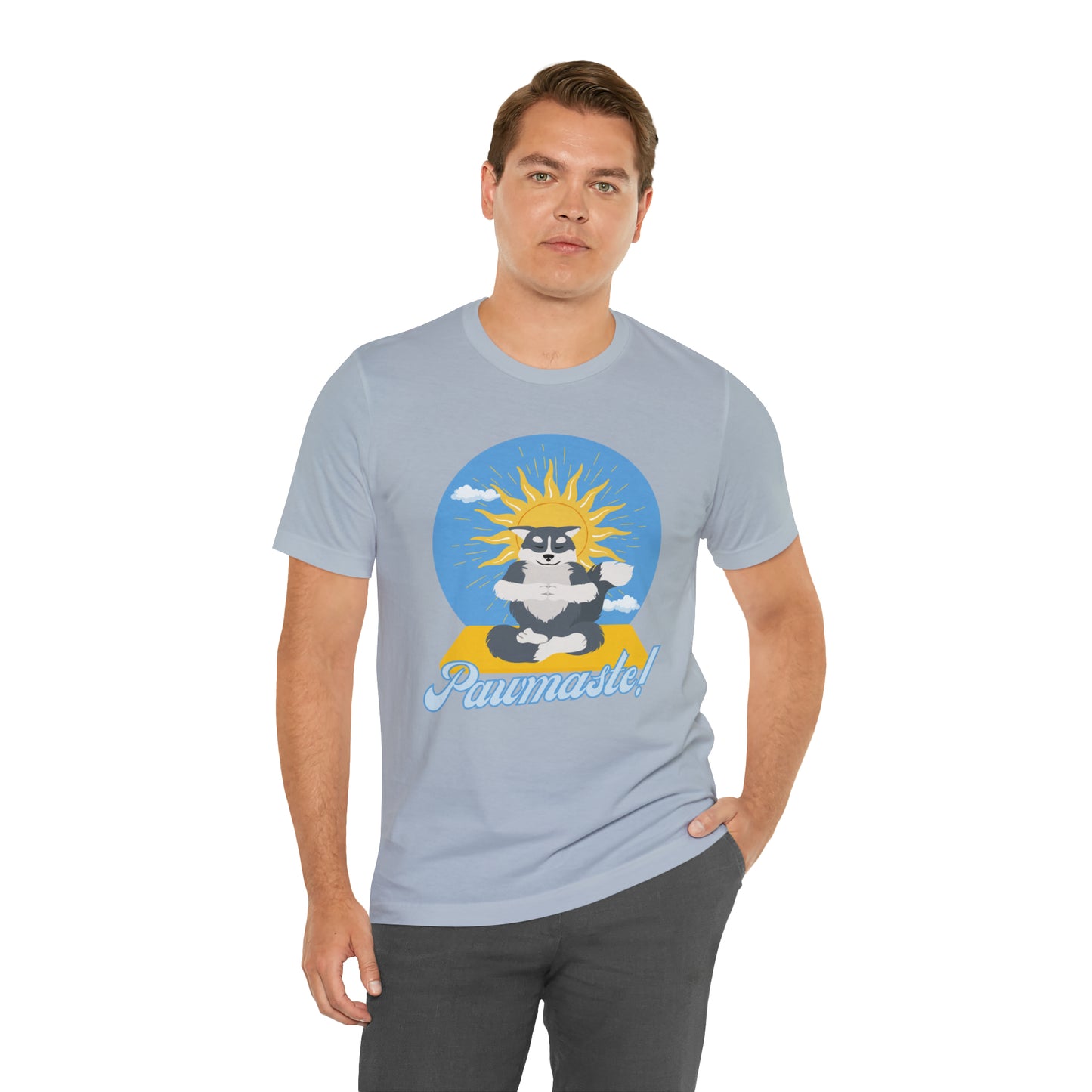 Pawmaste Happy Husky Puppy Yoga Shirt Unisex Classic Tee
